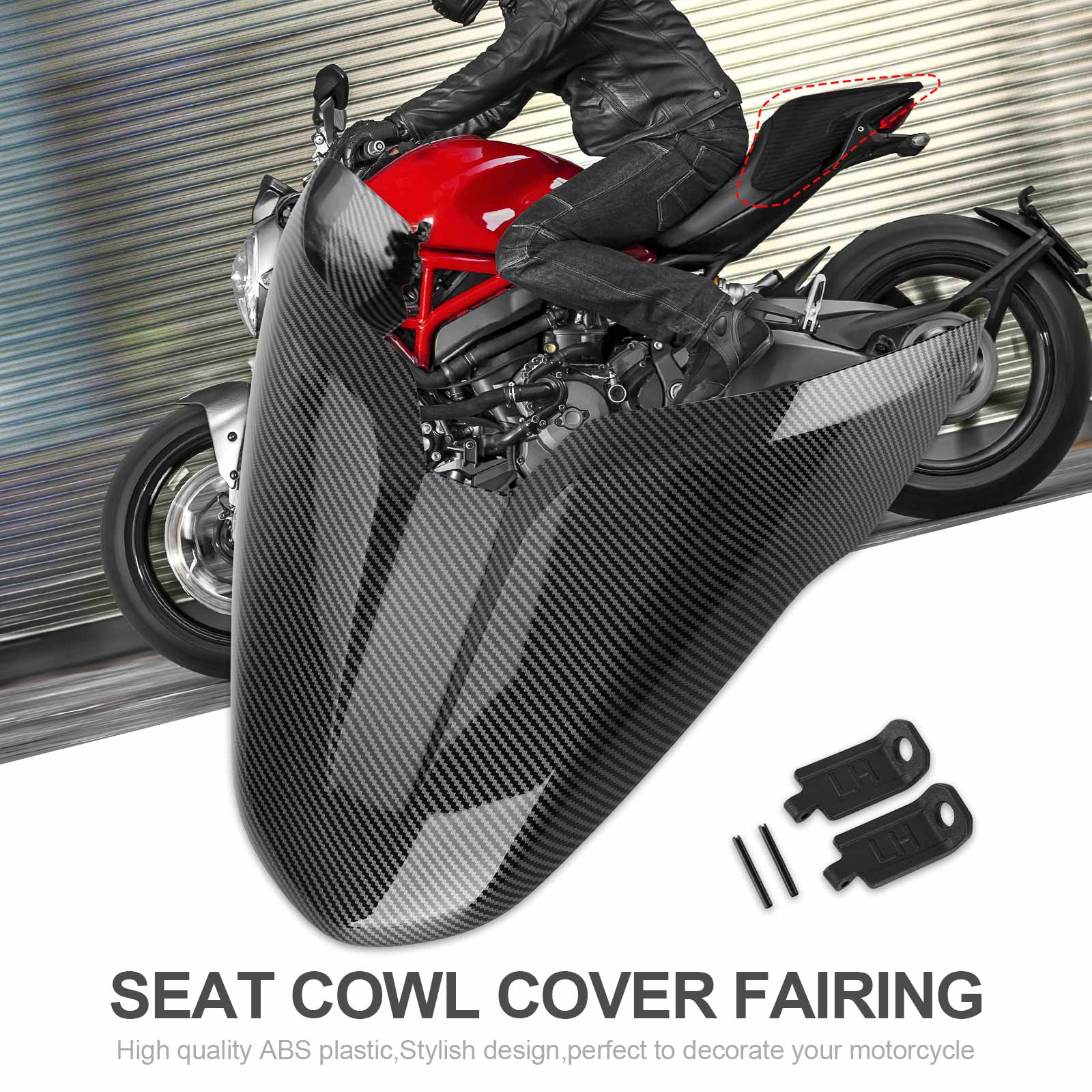 Rear Passenger/Pillion Seat Cover Fairing For Ducati Monster 797 821 1200 Generic