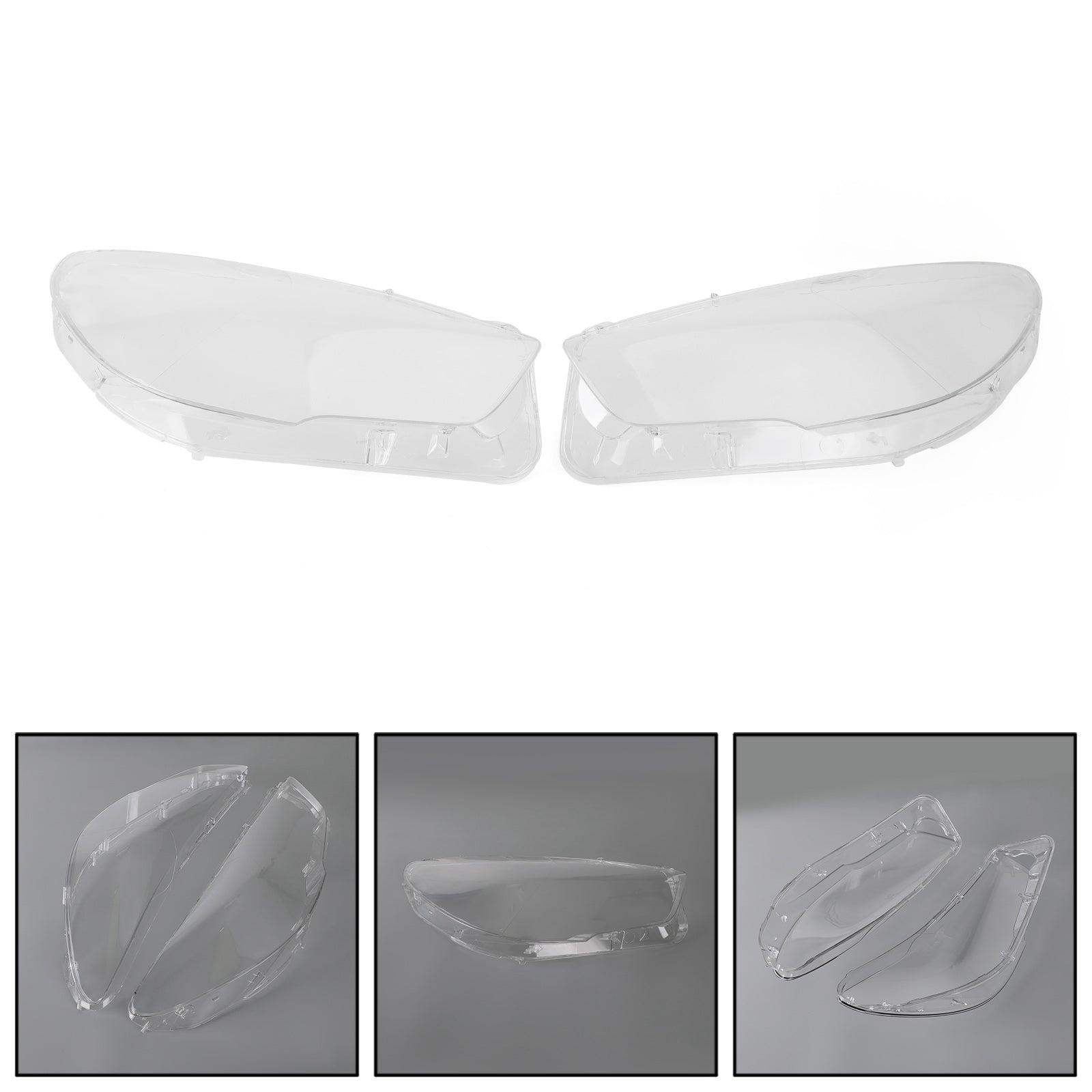 2010-2017 BMW F07 5-Series GT Left +Right Headlight Lens Plastic Cover Shell Generic