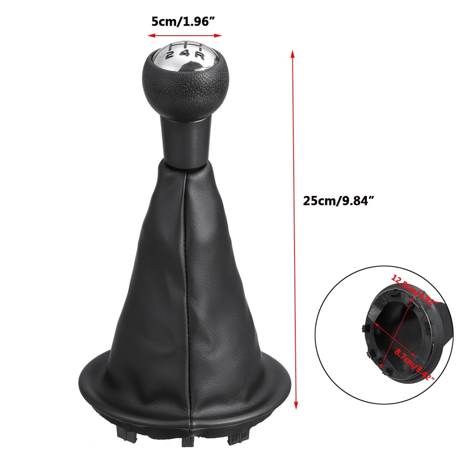 5-trinns skifteknapp Gear Stick & Gaiter Passer til Peugeot Partner Citroen Berlingo III