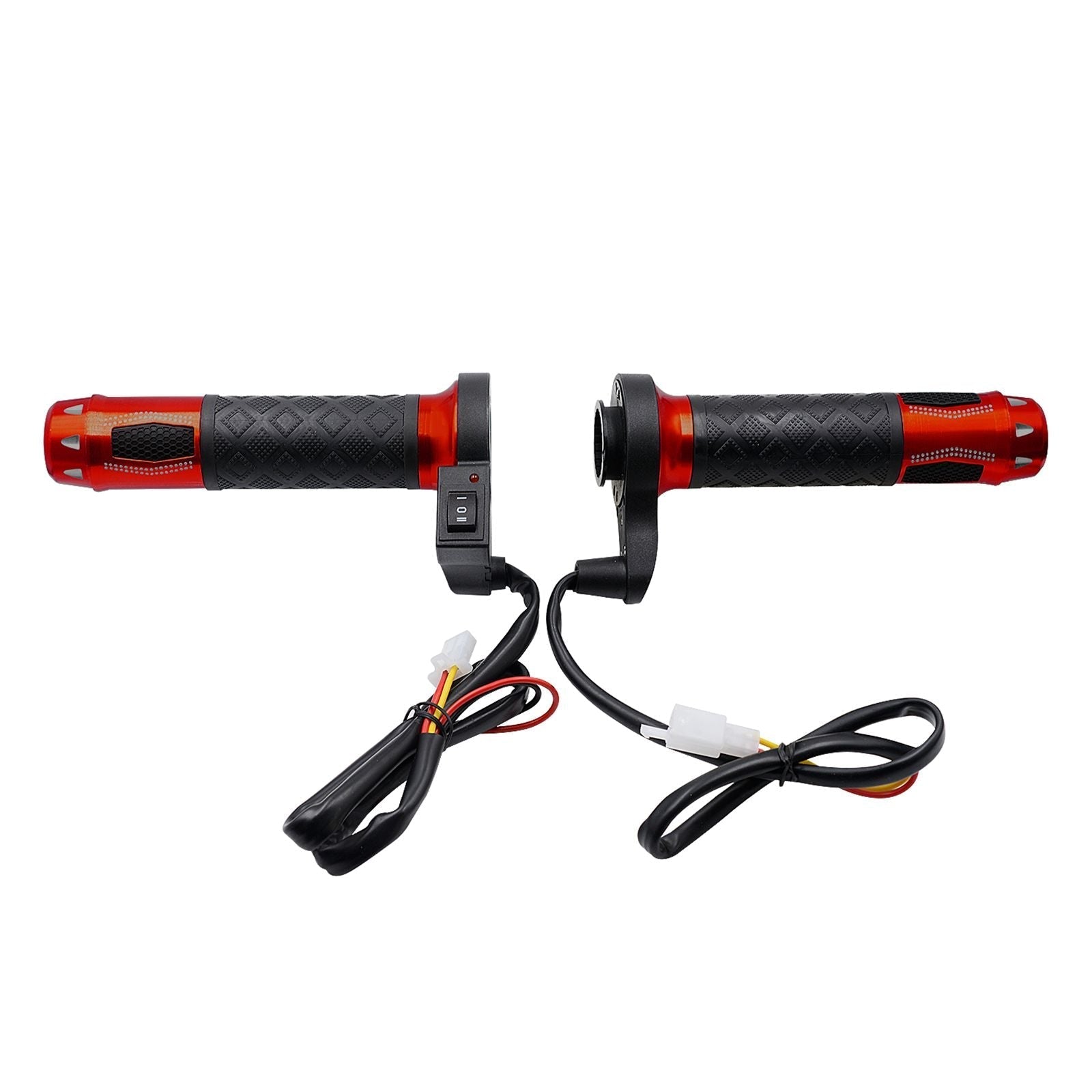 2X 7/8" 22Mm 12V Electric Heated Hand Grips Heating Handle Red For Motorcycle