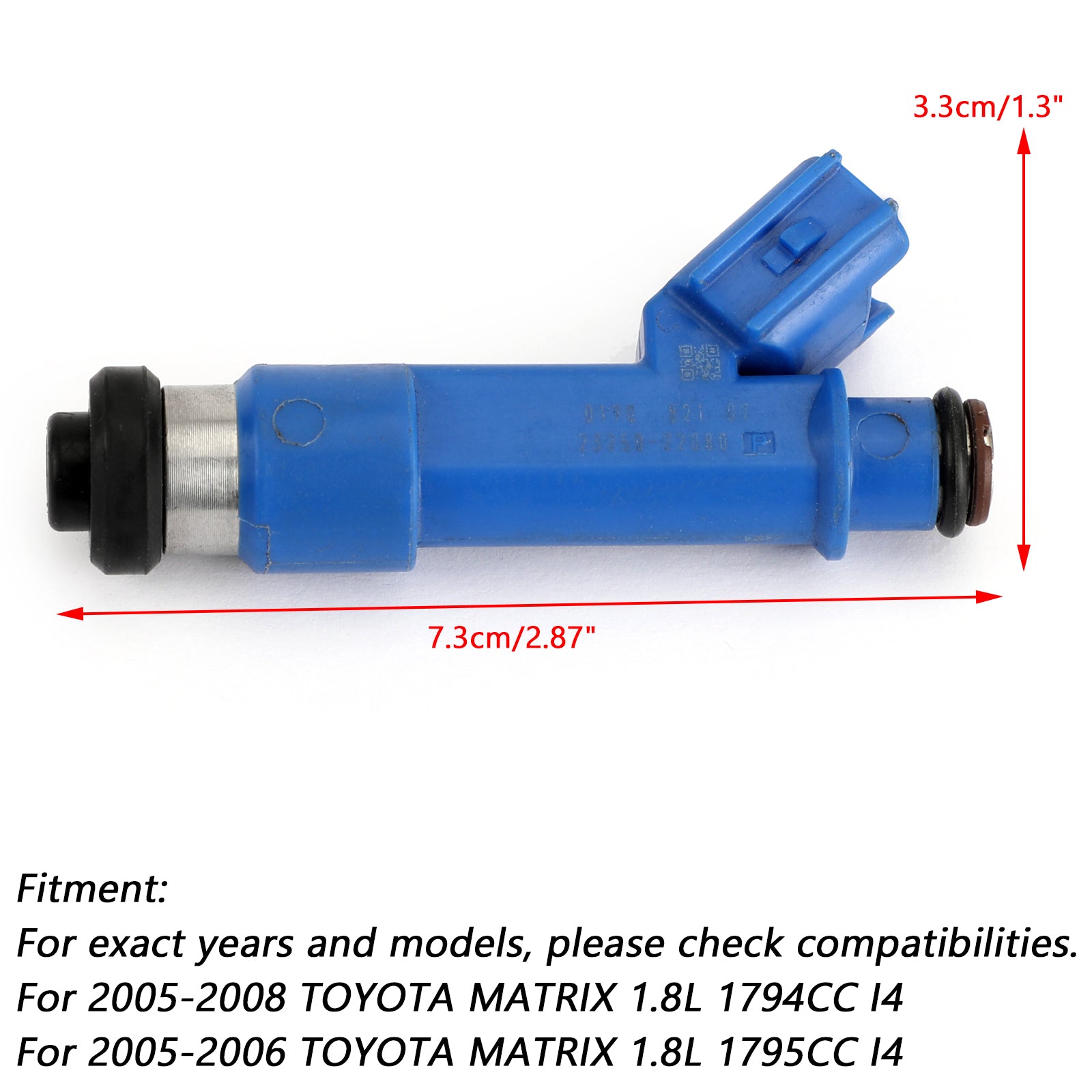 Ensemble de 4 injecteurs de carburant 23250-22080 pour Toyota Corolla Matrix 23250-0D050 générique