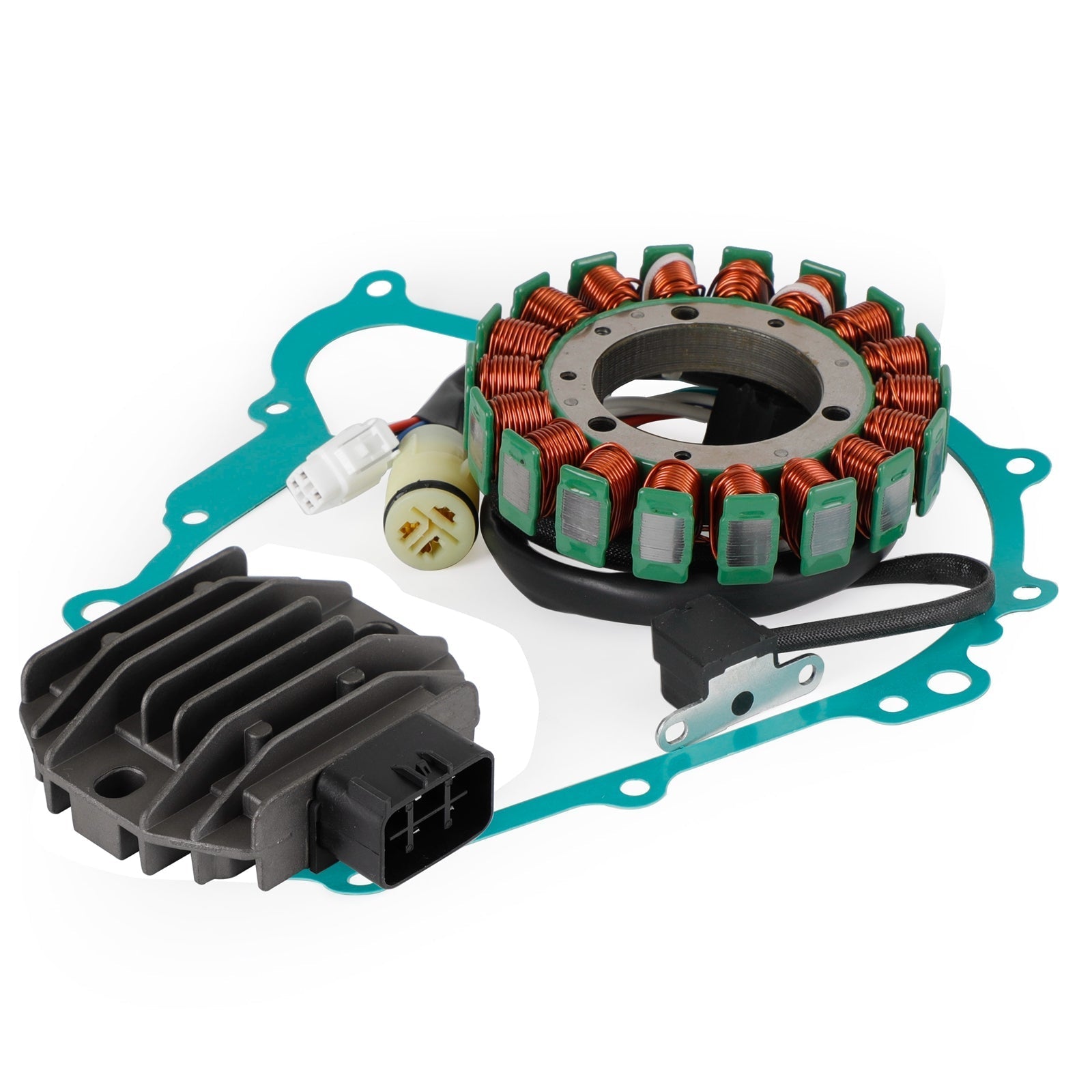 Stator magnéto + redresseur de tension + joint pour Yamaha YFM450 Grizzly 450 07-16 Fedex Express générique