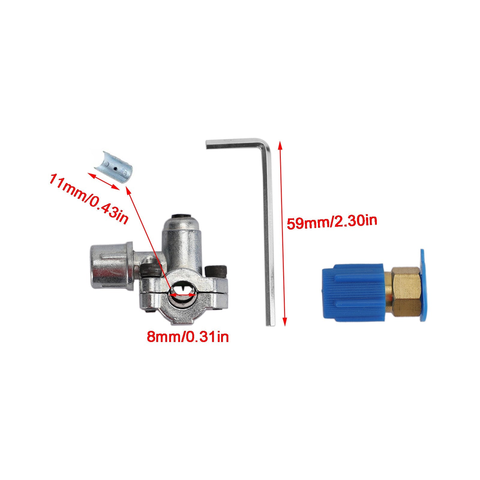 Valve de rénovation pour réfrigérant R12 R22 R134A A/C et Kits de robinets de perçage de balles BPV31