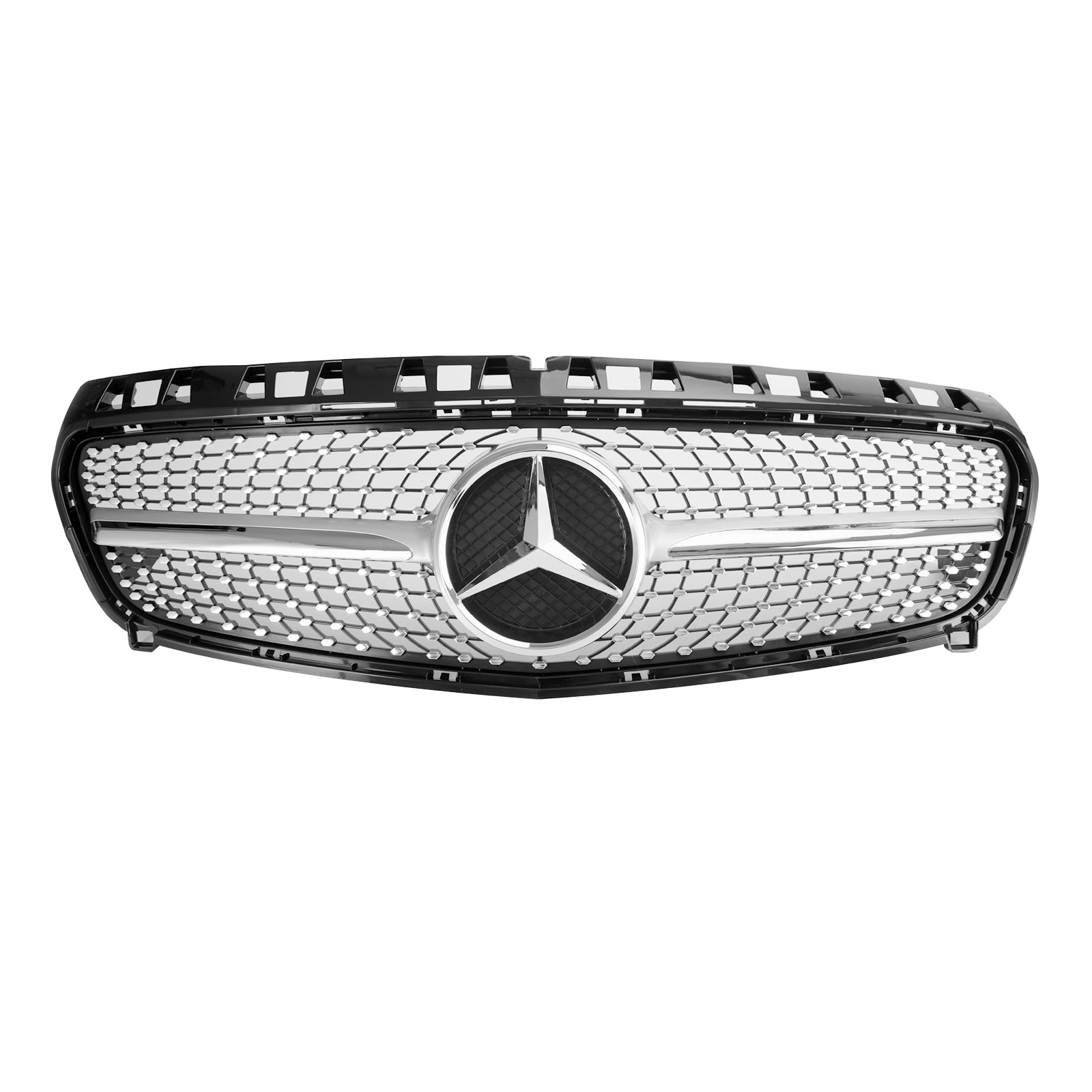 2013-2015 A CLASS W176 Mercedes Benz Front Bumper Grille Grill Black/Chrome