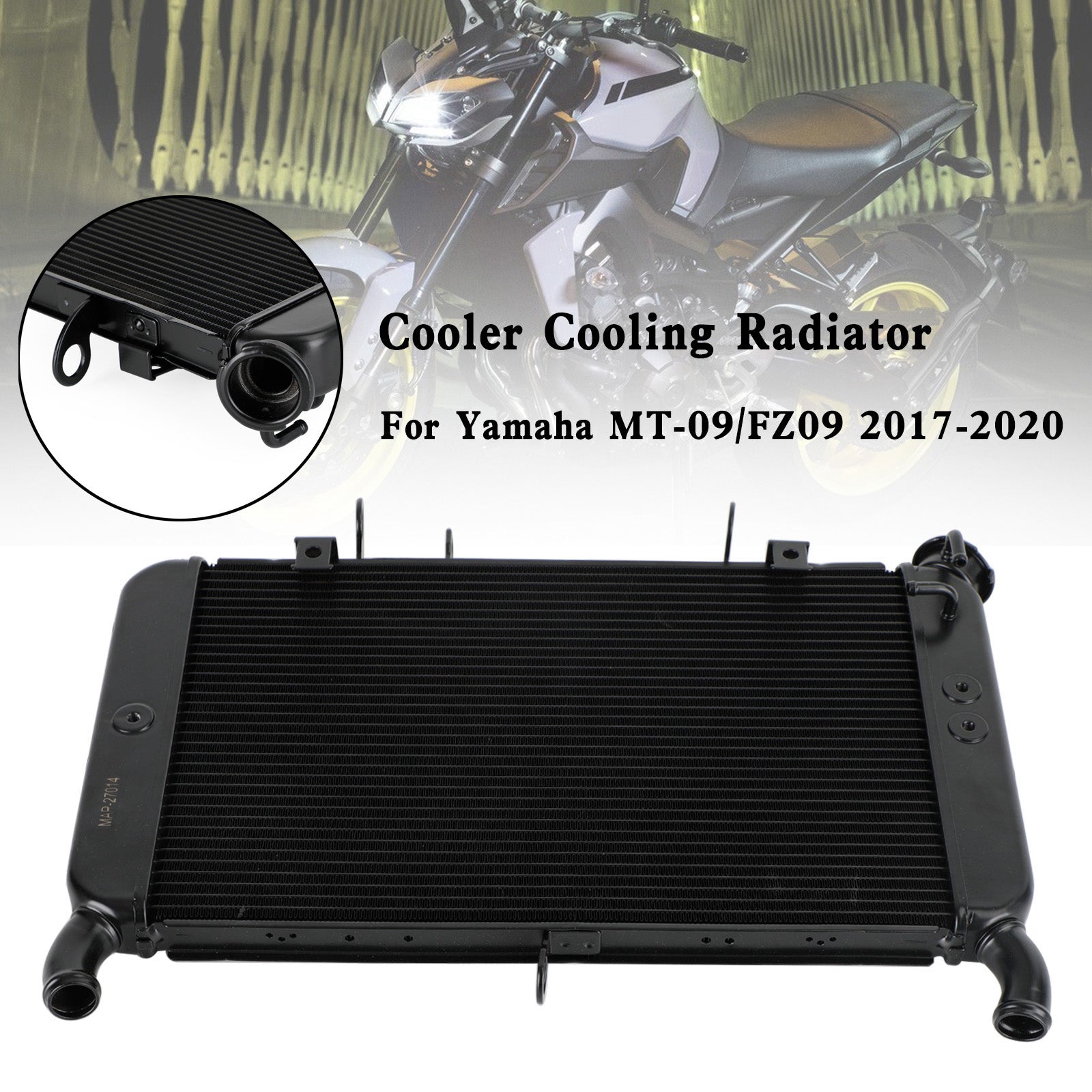 Refroidisseur de radiateur en aluminium Yamaha MT09 FZ09 MT-09 2017-2020