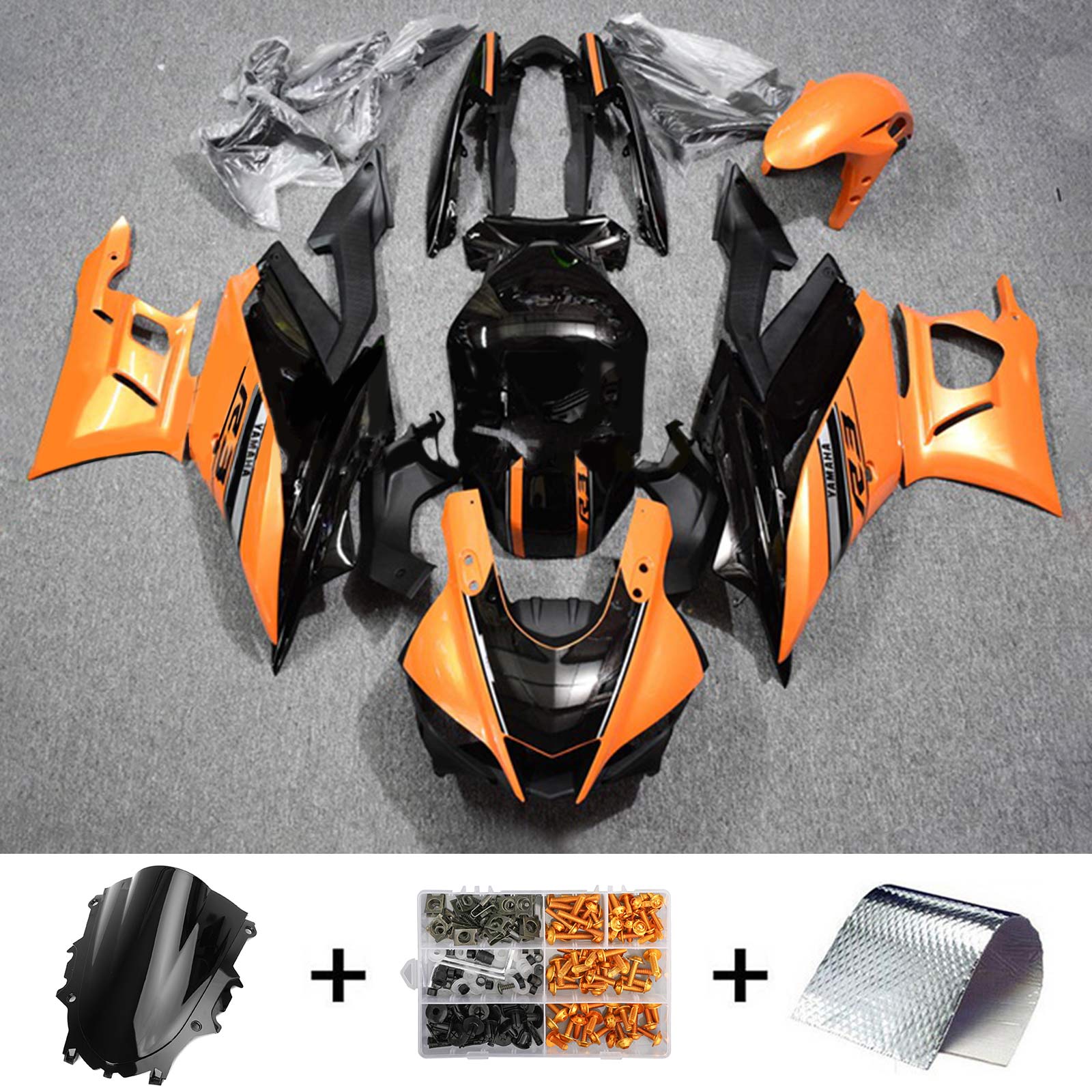 2019-2021 Yamaha YZF-R3 R25 Amotopart Kit de carénage d'injection carrosserie plastique ABS #113