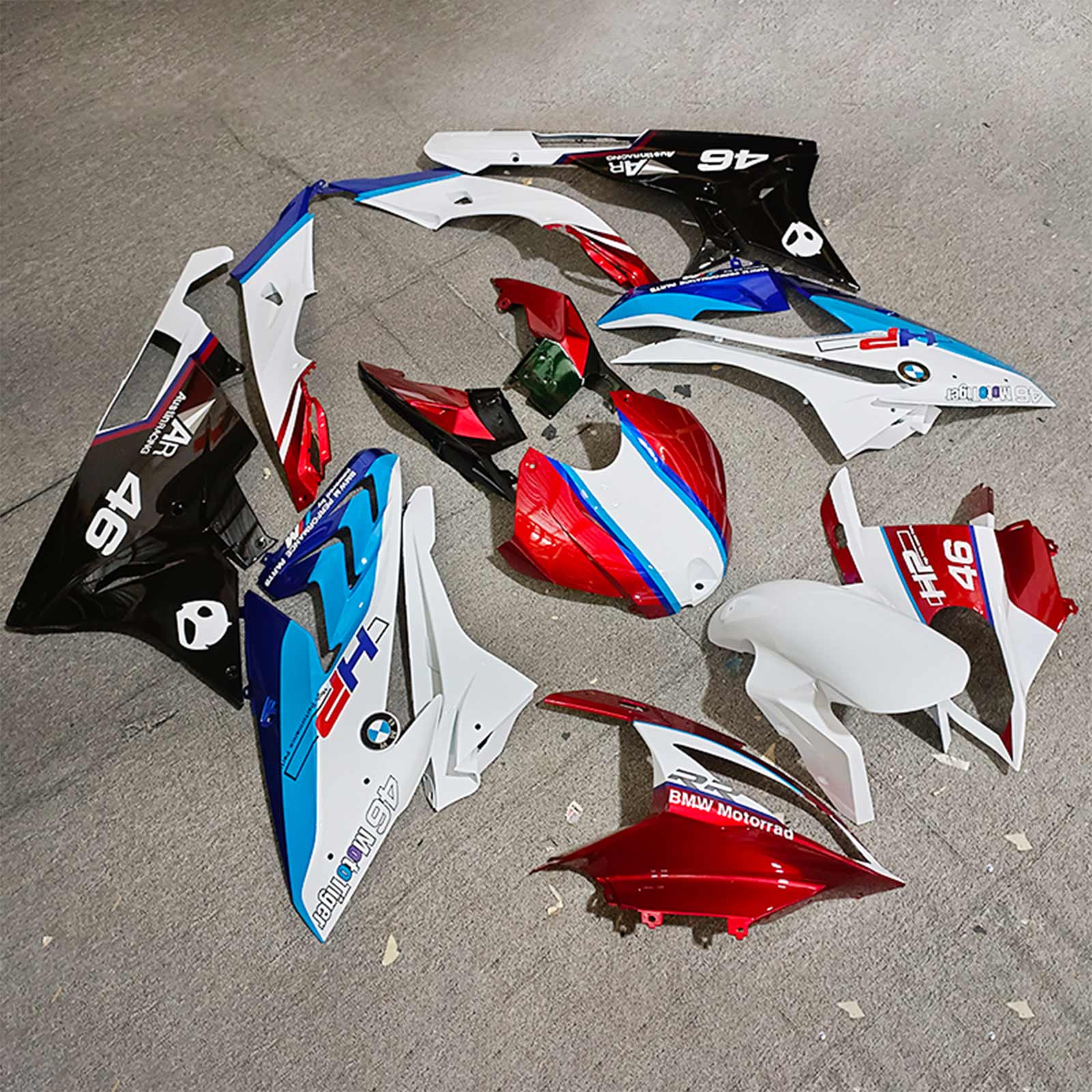 2019-2022 BMW S1000RR Amotopart Kit de carénage d'injection carrosserie plastique ABS #122