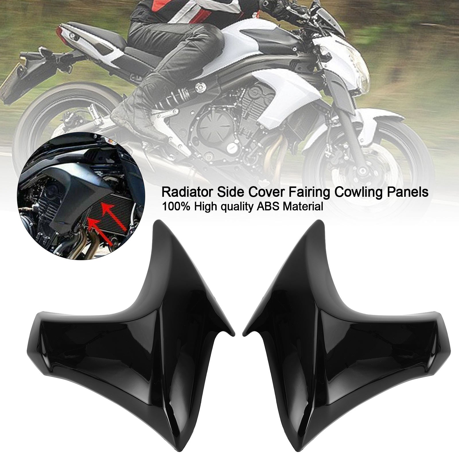 2012-2016 Kawasaki ER6N ER-6N Radiator Side Cover Fairing Cowling Panels Generic