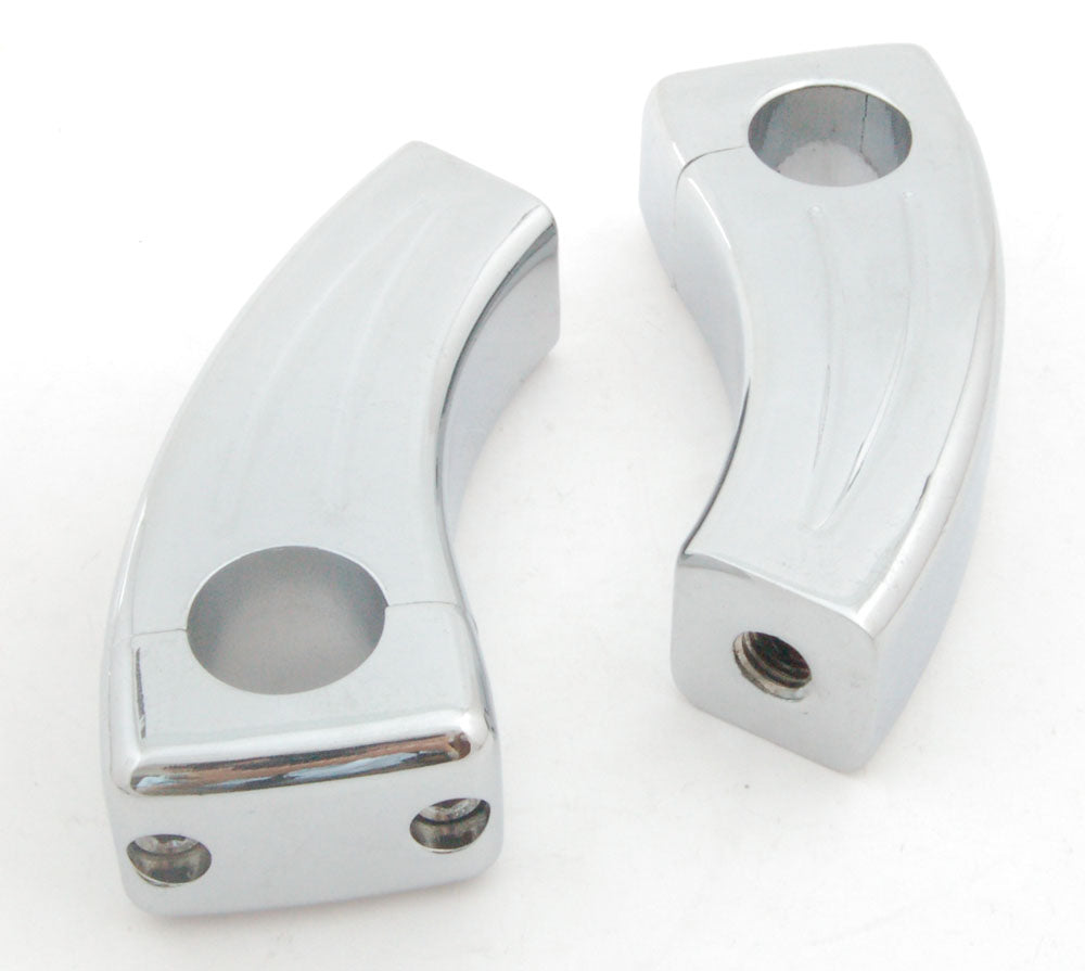 Chrome 3.5" Pullback Handlebar Risers for 1" Handlebars Pull Back 1.5" Risers