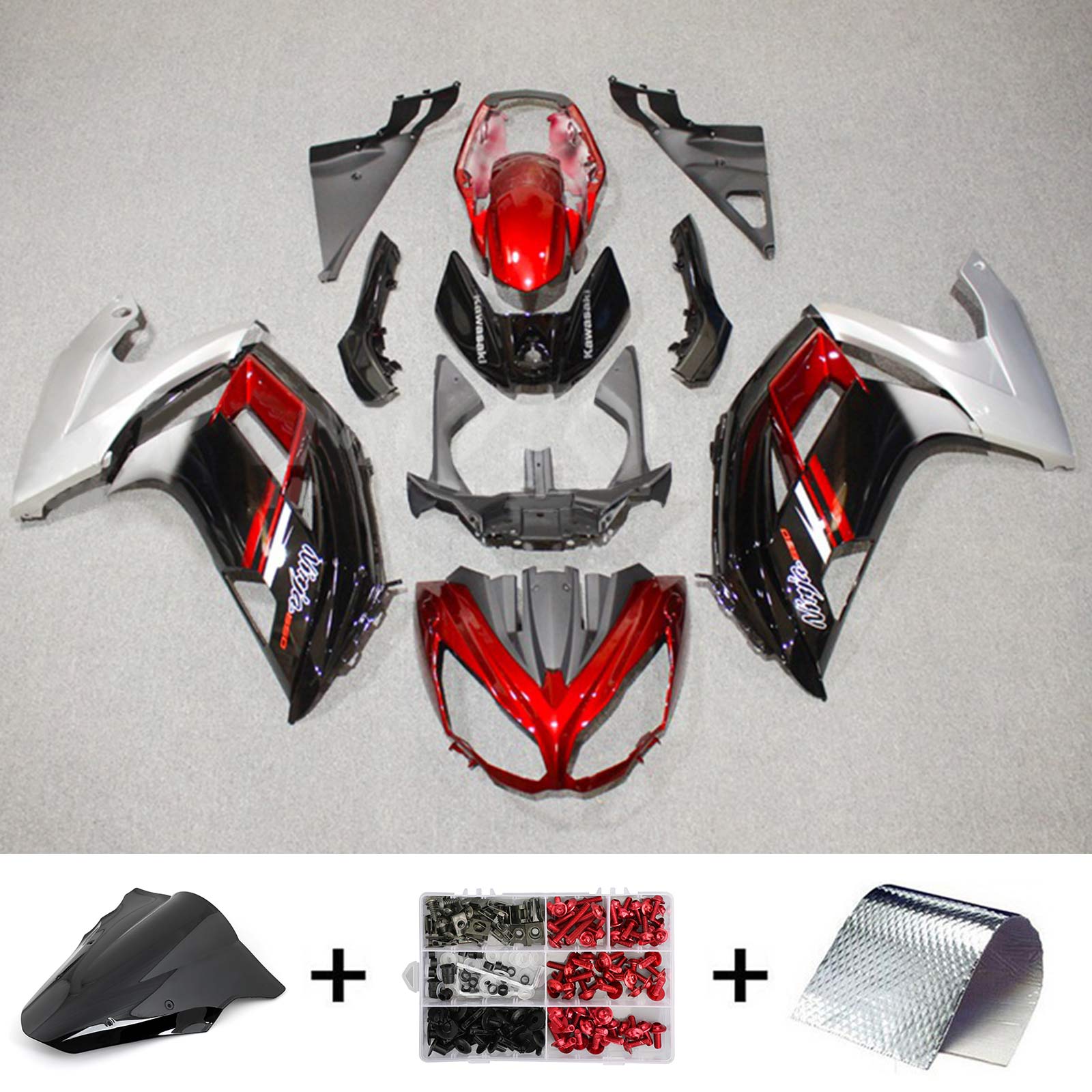 2012-2016 Kawasaki ER6F Ninja650 Amotopart Injection Fairing Kit Bodywork Plastic ABS #111