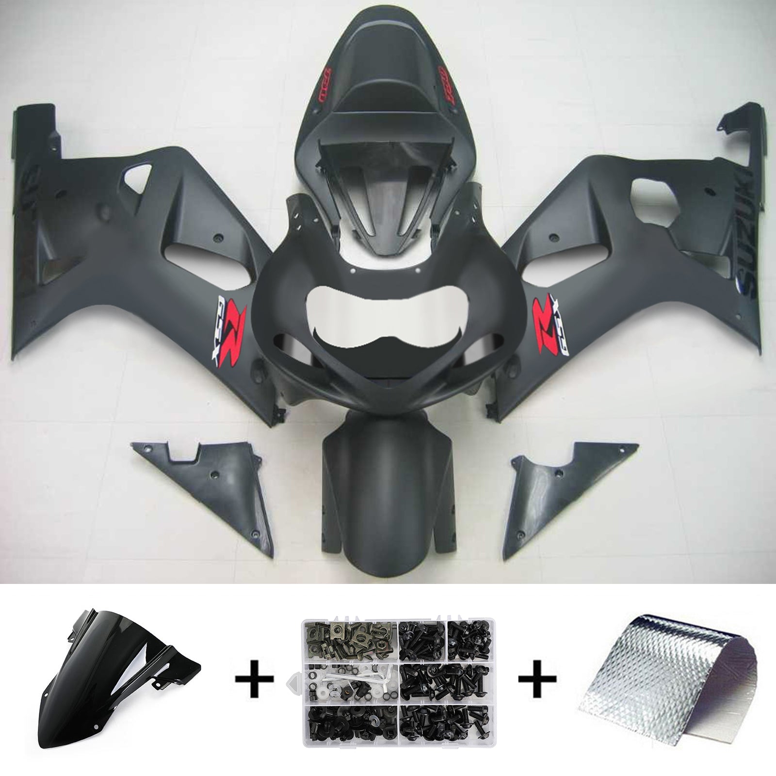 2001-2003 Suzuki GSXR750 K1 Amotopart Kit de carénage d'injection carrosserie plastique ABS #130