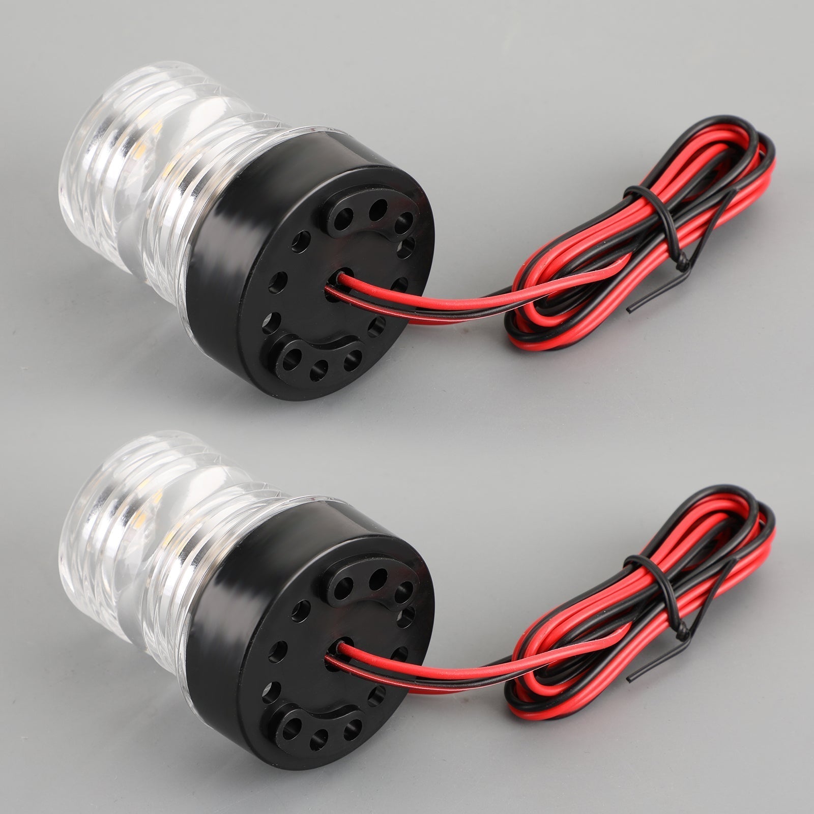 2 12V LED Navigation Signal Light Anchor Vessel Round Lamp For Marine Boat Yacht