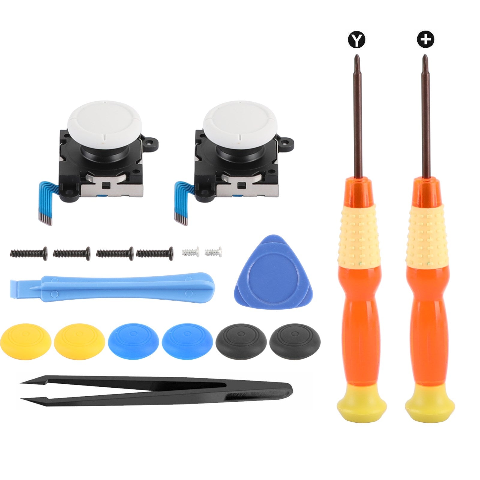 19 in 1 Repair Set w/3D Analog Sensor Stick+Tool Fit for Switch Lite Joystick