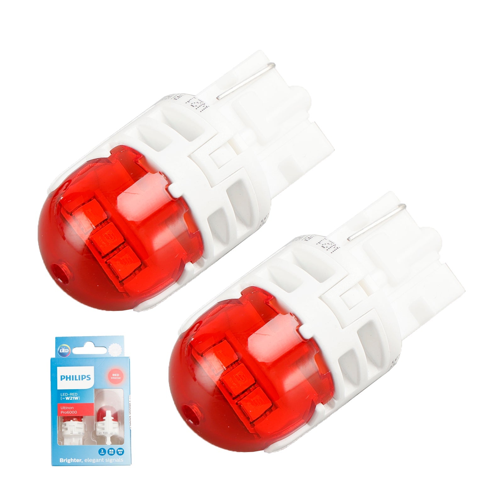 Voor Philips 11065RU60X2 Ultinon Pro6000 LED-ROODW21 W intens Rood 75lm