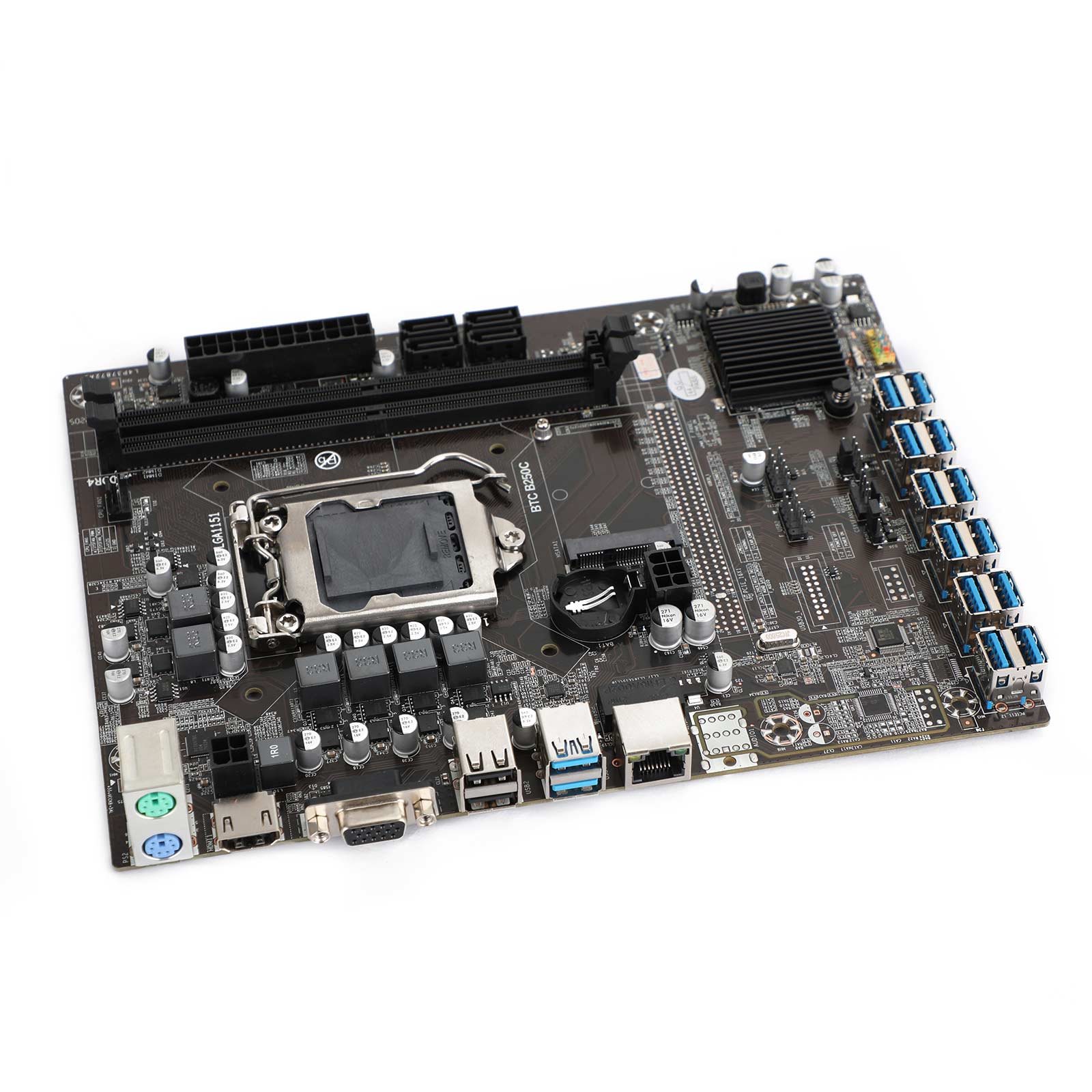 B250C PC Mijnbouw Moederbord BTC 12P PCI Express DDR4 geschikt voor LGA1151 Gen6/7