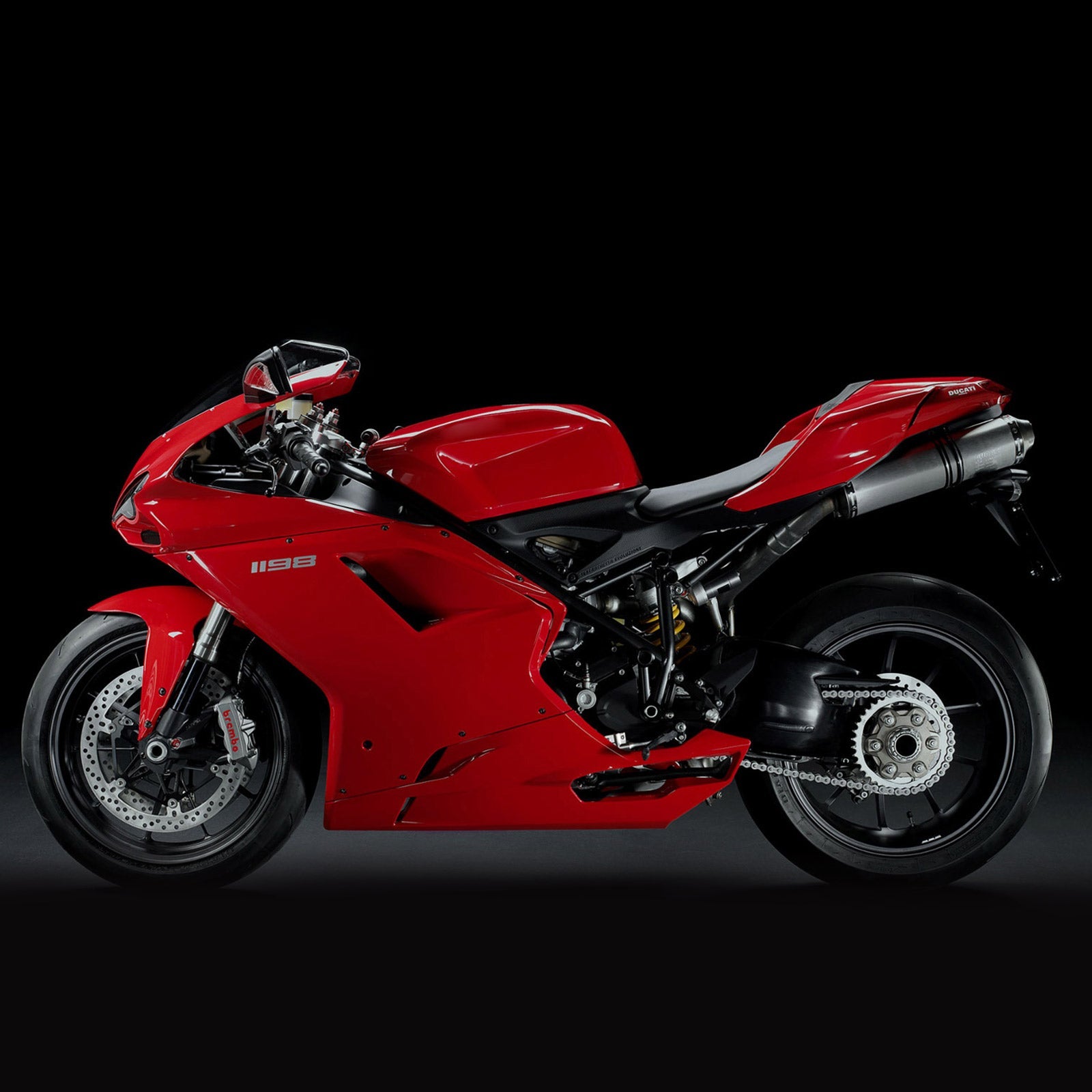 2007-2011 Ducati 1098 rood-witte kuipset