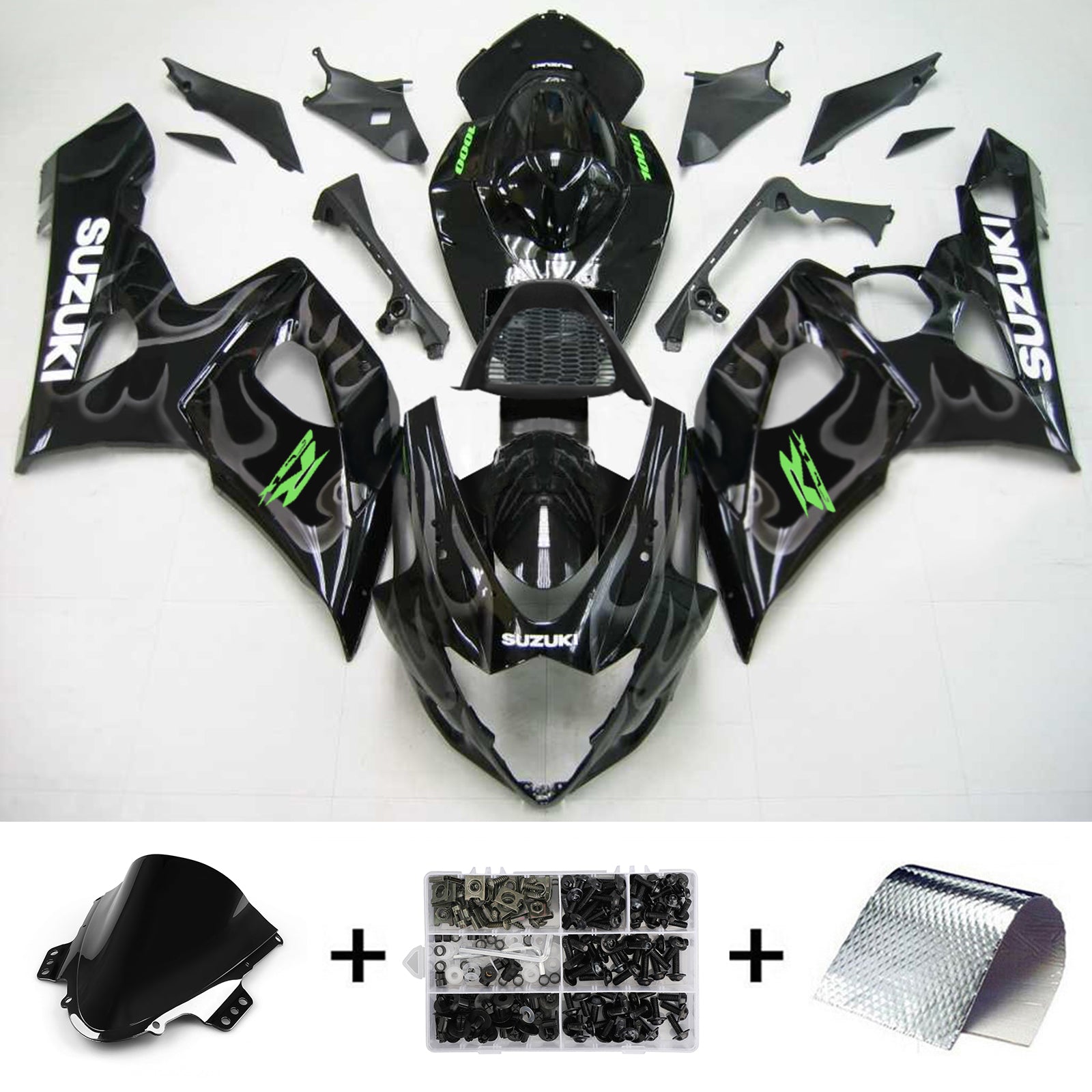 2005-2006 Suzuki GSXR1000 K5 Amotopart Injection Fairing Kit Bodywork Plastic ABS #142