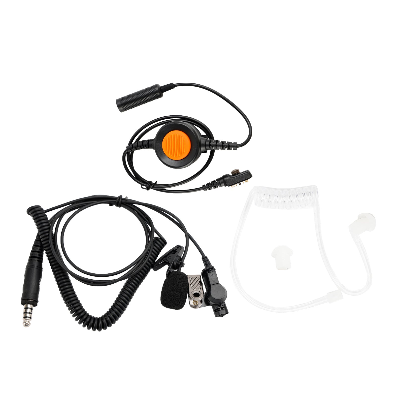 7.1-A3 Transparent Tube Headset with Mic 6-Pin U94 PTT For Hytera PD780/700G/580