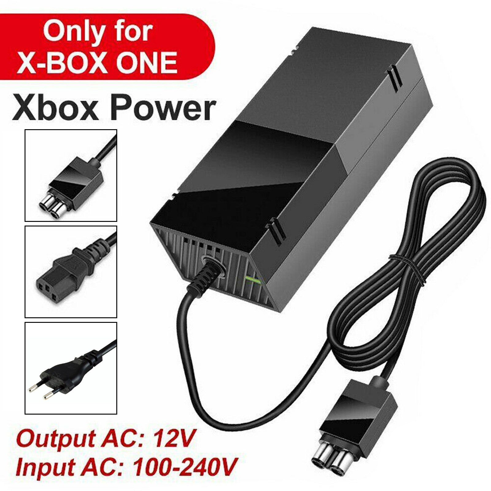 Power Supply AC Adapter 135W 10.83A Power Cord Cable Fit for Xbox one Console EU