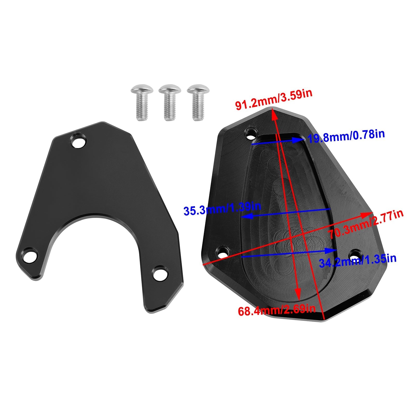 Husqvarna norden 901 2022-2023 Motorcycle Kickstand Enlarge Plate Pad