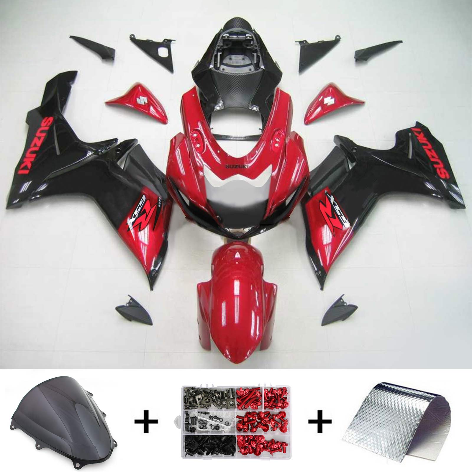 2011-2024 Suzuki GSXR 600/750 K11 Kit de carénage d'injection Amotopart carrosserie plastique ABS #101