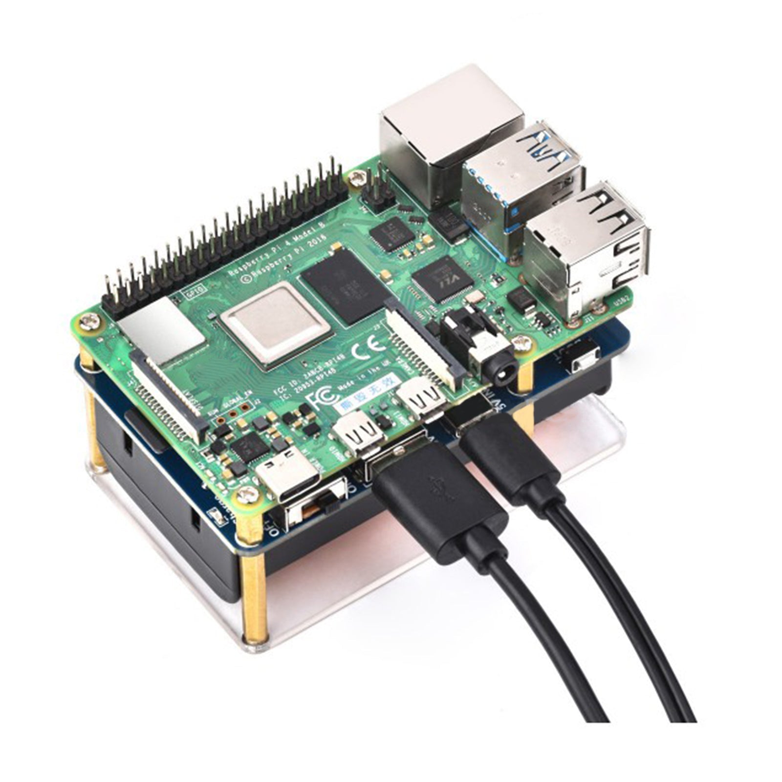 UPS HAT (D)-set voor Raspberry Pi 5V ononderbroken voedingsmodule