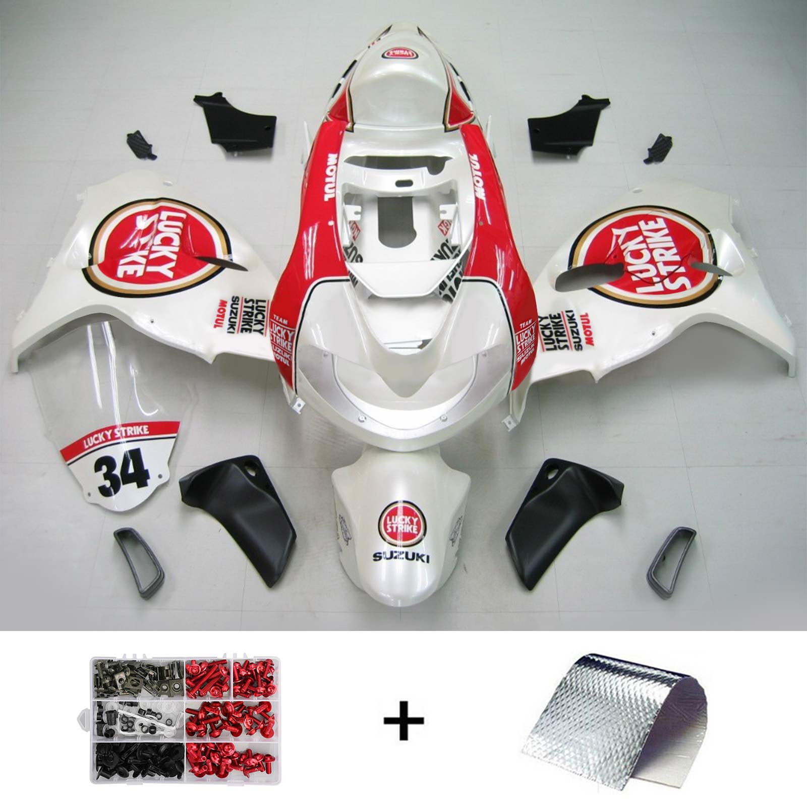 1998-2003 Suzuki TL1000R Amotopart Injection Fairing Kit Bodywork Plastic ABS #131