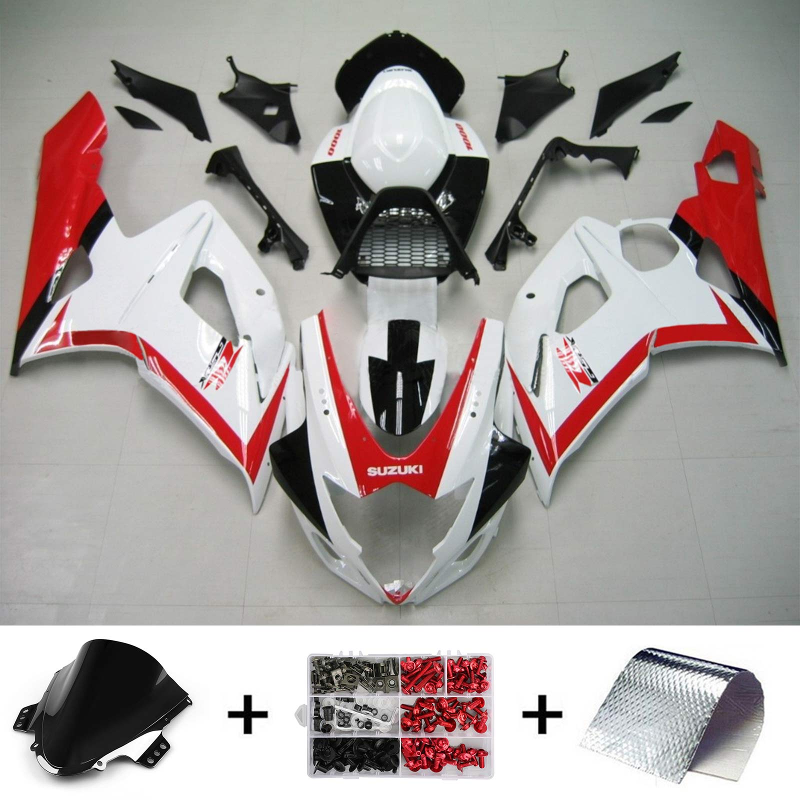 2005-2006 Suzuki GSXR1000 K5 Amotopart Injectiekuipset Carrosserie Kunststof ABS #109