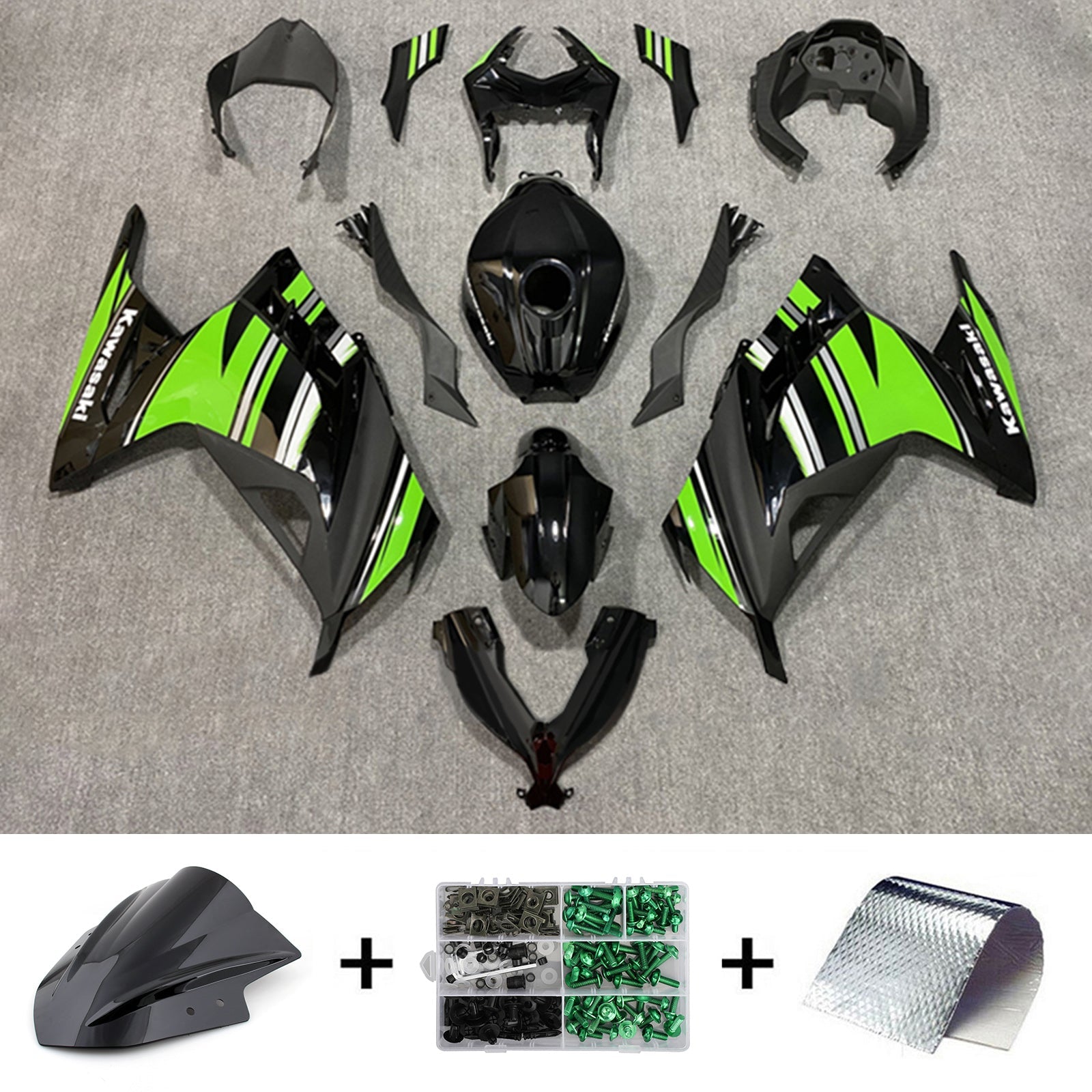 2013-2024 Kawasaki EX300/Ninja 300 Kit de carenado de inyección Carrocería Plástico ABS