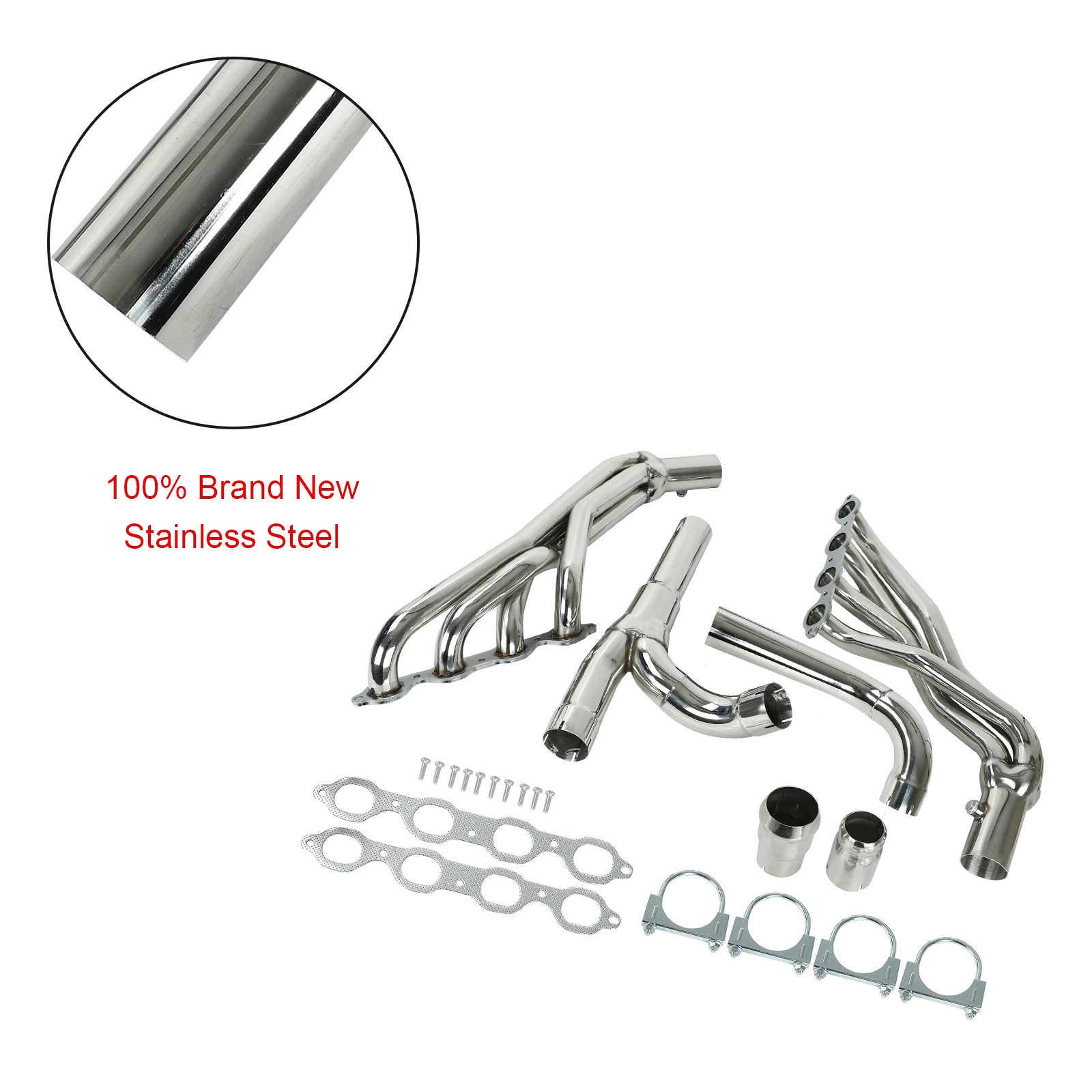 2014-2017 Chevy Silverado 1500/2500/3500 GMC Sierra 1500 2WD/4WD Stainless Exhaust Header