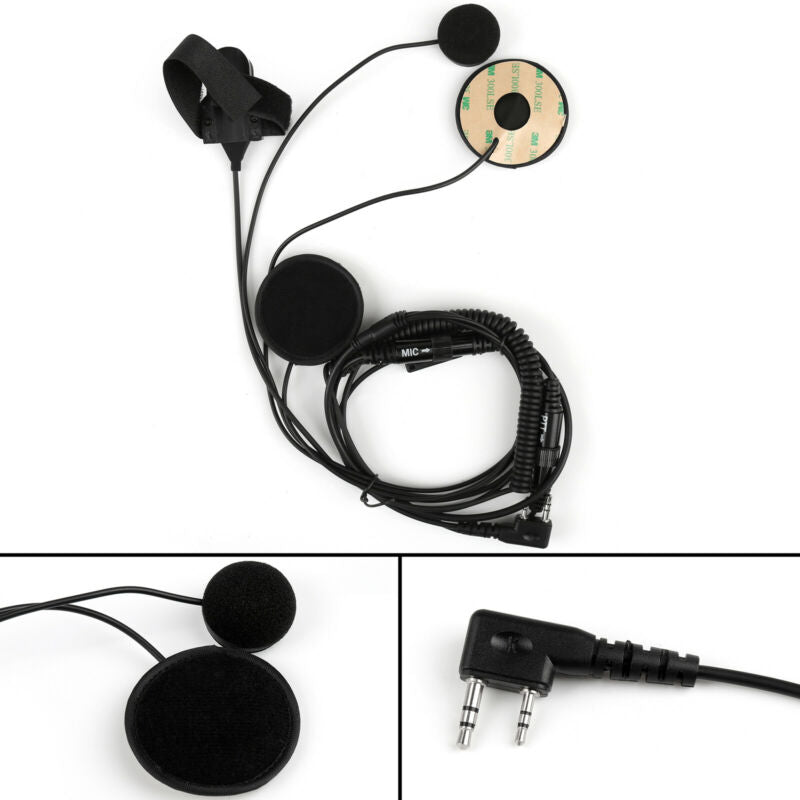 1x Helm Tactische Motorrace Headset PTT Voor Kenwood Baofeng Bidirectionele Radio