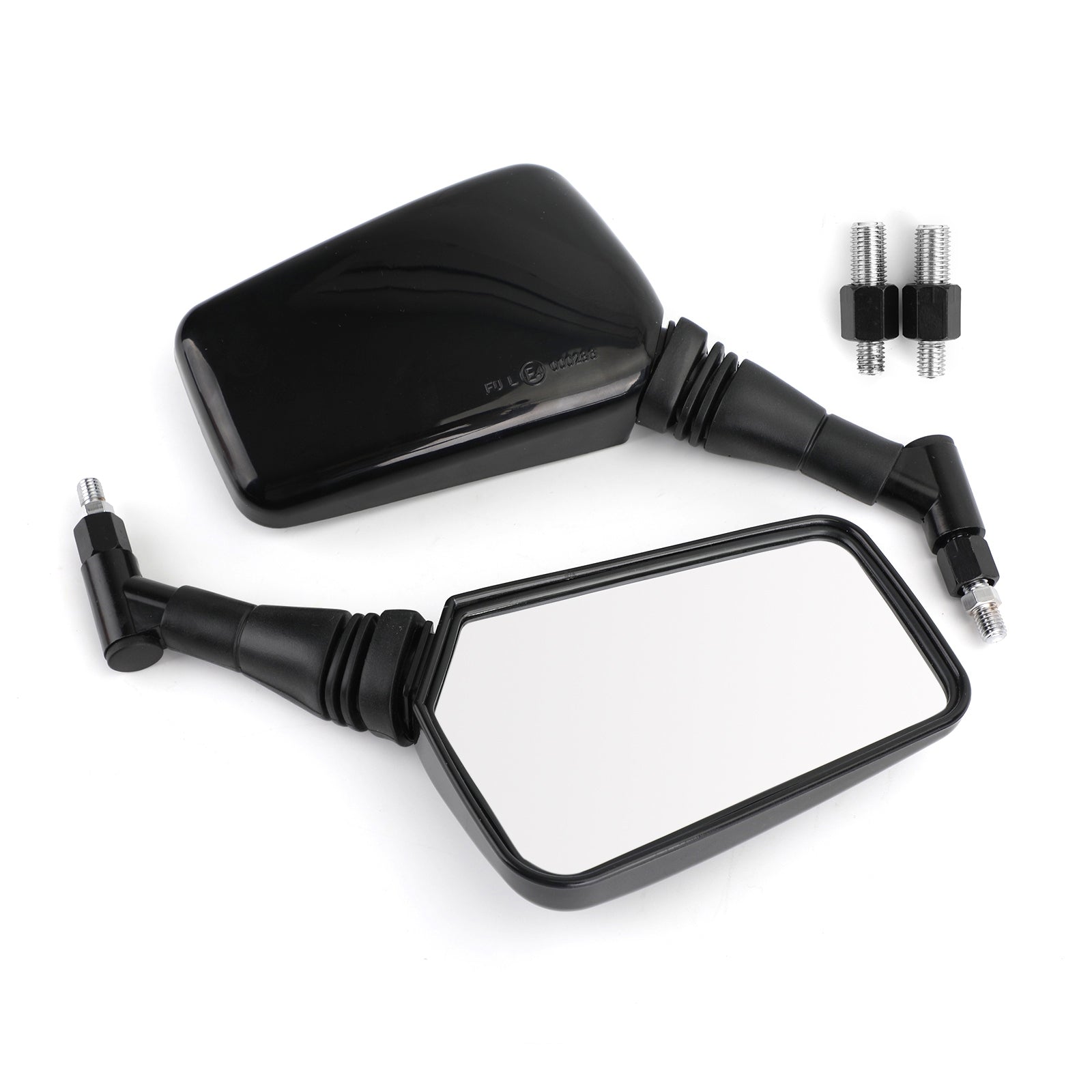 PAIRE DE MIROIRS NOUVEAU Noir Gauche Droite Miroir 8MM 10MM Pour Moto Moto Générique