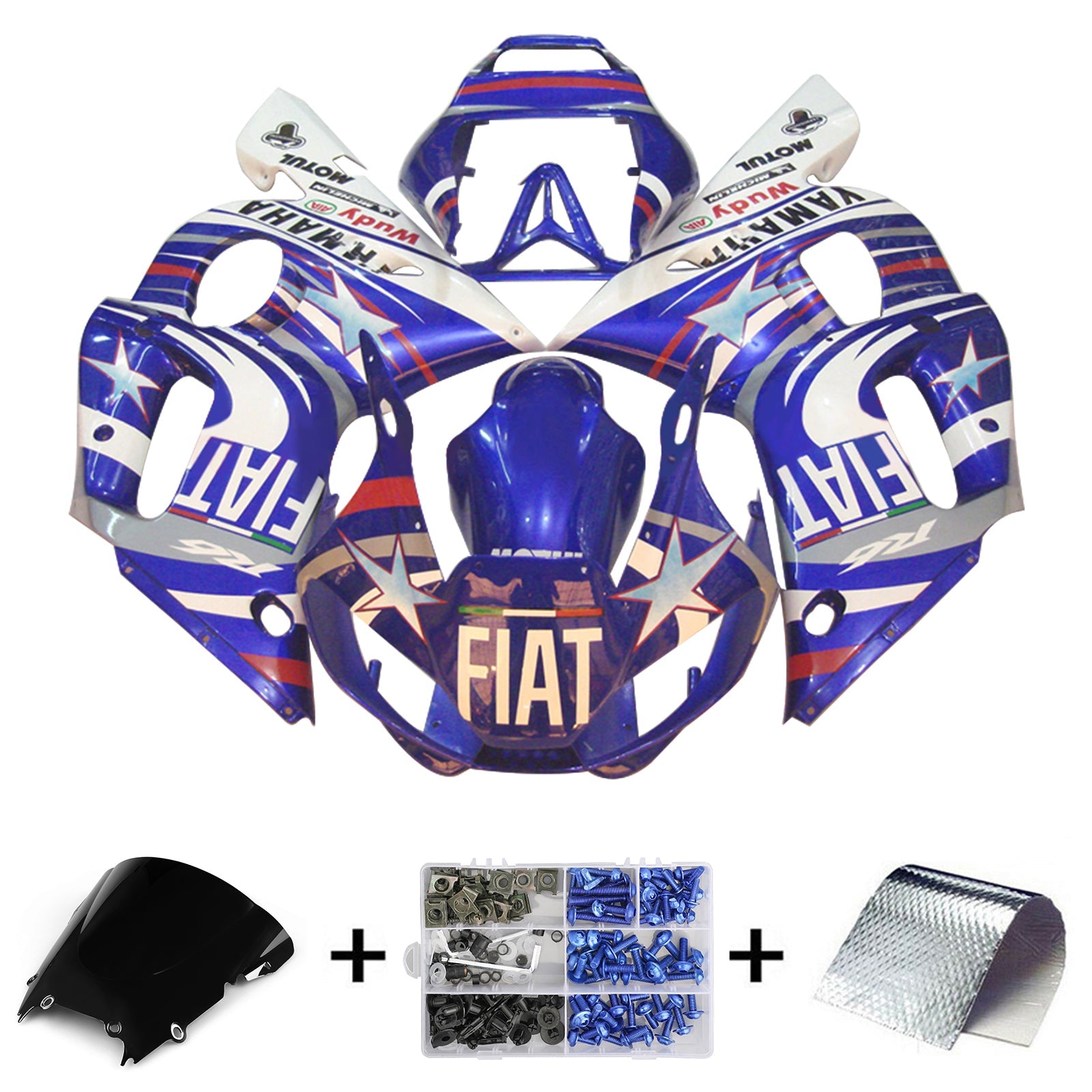 1998-2002 Yamaha YZF 600 R6 Kit de carénage carrosserie plastique ABS