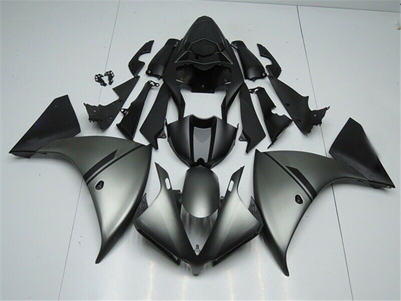 2012-2014 Yamaha YZF R1 Amotopart Fairing Grey Black Kit