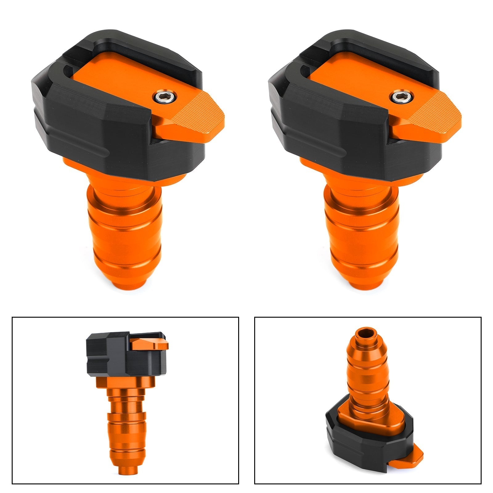 1 paar CNC oranje race motorfiets slippad grond crash sliders bescherming