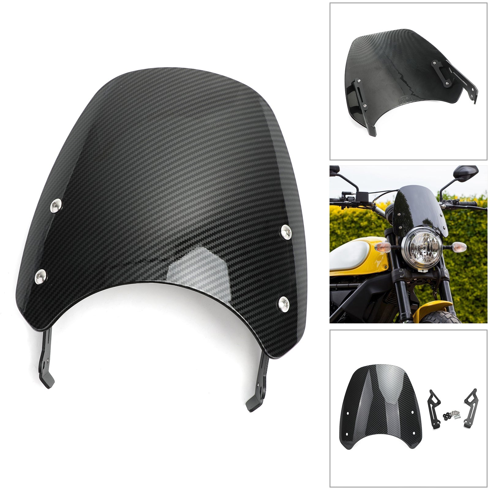 Windshield Windscreen Wind Defector protection For 15-2018 Ducati Scrambler Generic