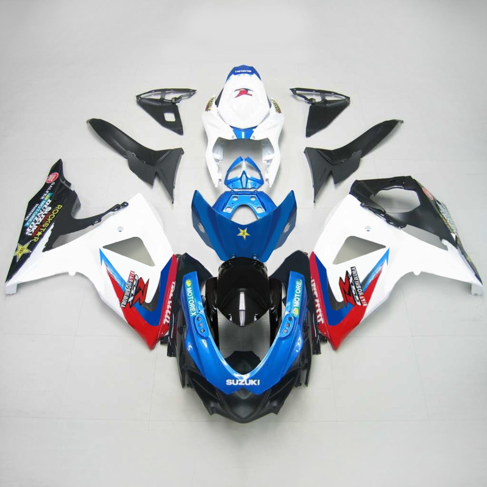 2009-2016 Suzuki GSXR1000 K9 Amotopart Injection Fairing Kit Bodywork Plastic ABS #120