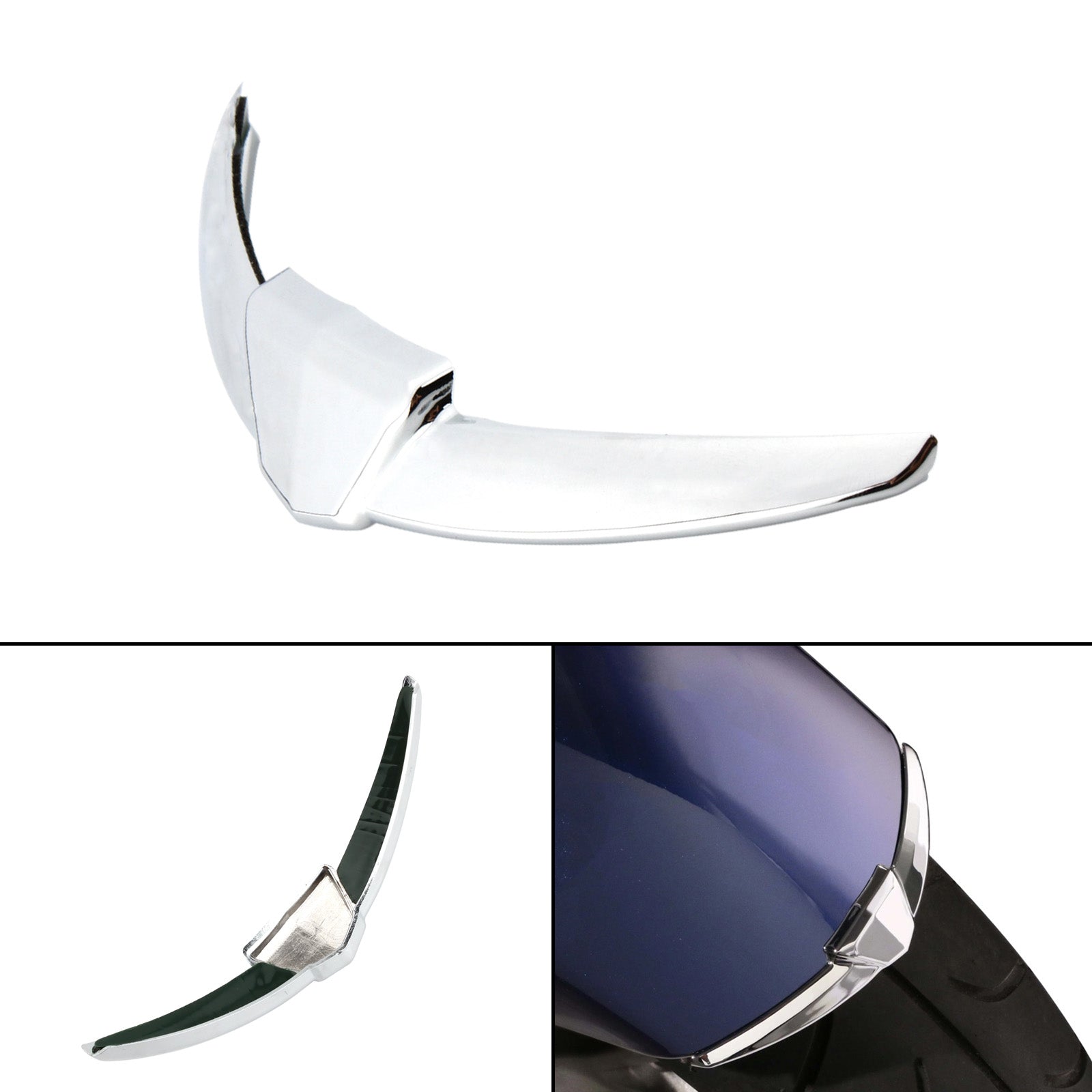 Chrome Front Fender Tip Trim Accent Case for Honda GL1800 Goldwing 1800 2018-2021