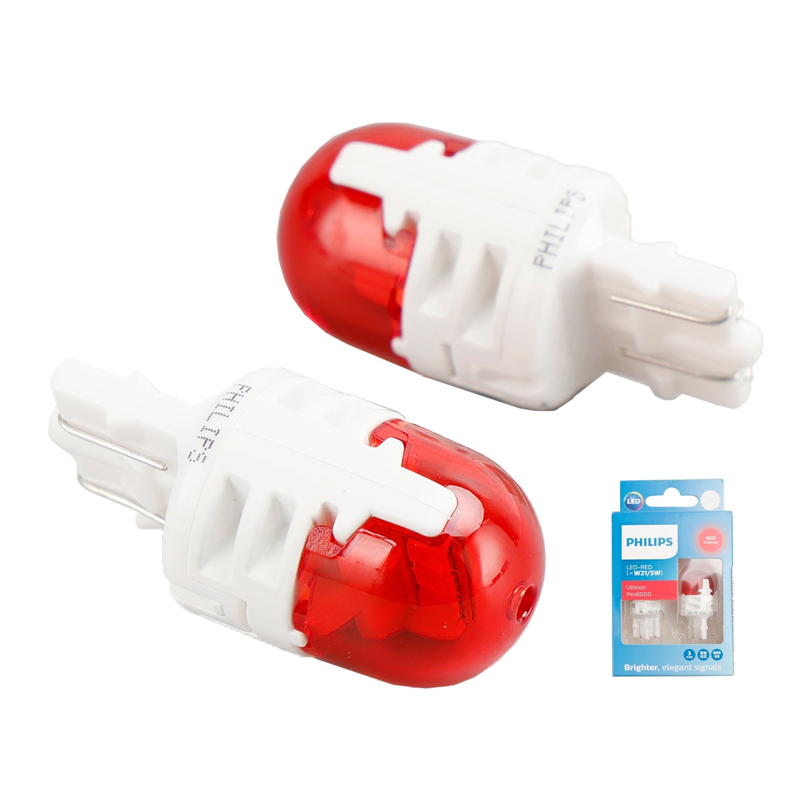 Voor Philips 11066RU60X2 Ultinon Pro6000 LED-ROODW21 /5W intens Rood 75/15lm