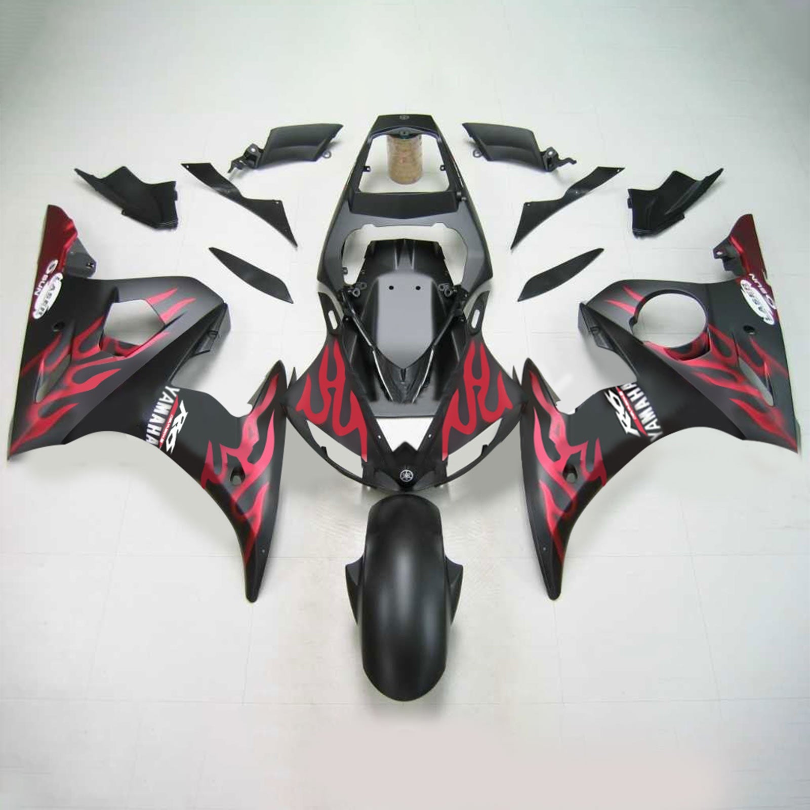 2003-2004 Yamaha YZF 600 R6 2006-2009 Yamaha R6S Amotopart Injection Fairing Kit Karosseri Plast ABS #134