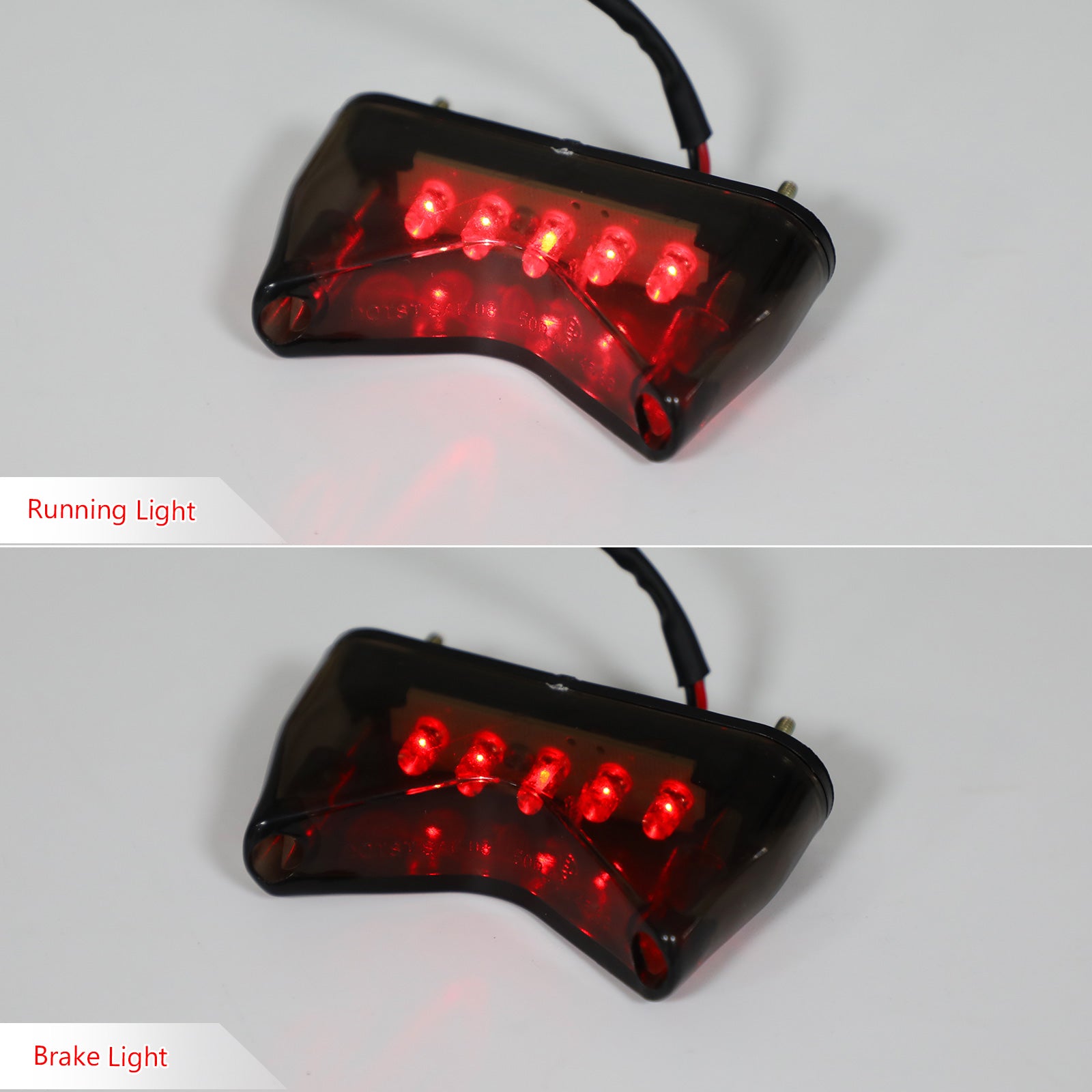 Brake Running Tail Light LED For Universal Motorcycle Bobber ATV Dirt Bike Smoke Generic