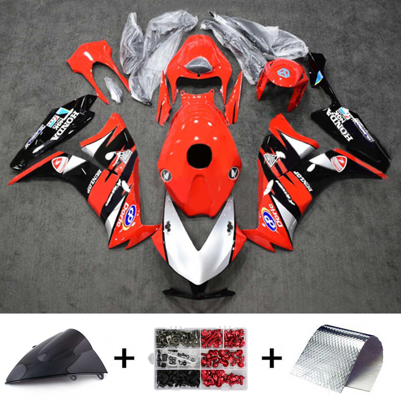 2012-2016 Honda CBR1000RR Injectiekuipset Carrosserie Kunststof ABS #159