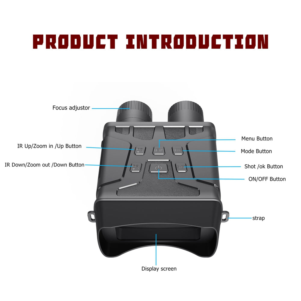 Binocular Infrared Night Vision Device 5x Telecope Zoom Camera Video Recording