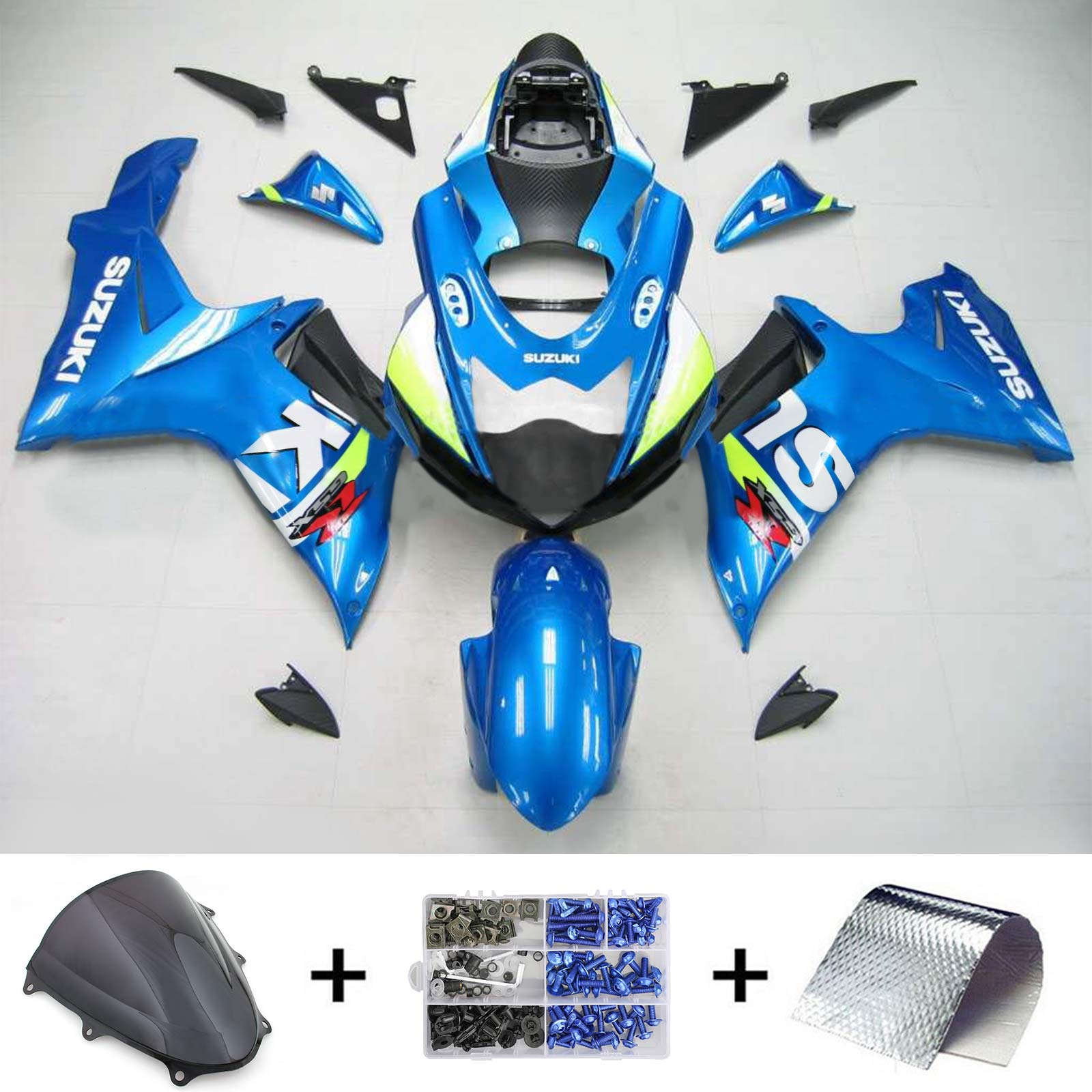 2011-2024 Suzuki GSXR 600/750 K11 Kit de carénage d'injection Amotopart carrosserie plastique ABS #101