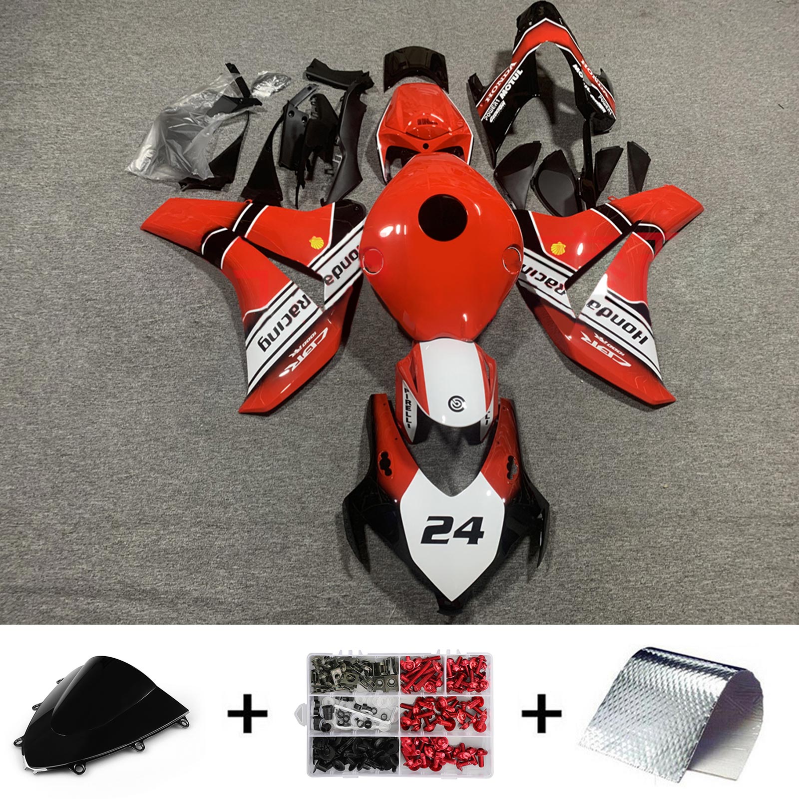 2008-2011 Honda CBR1000RR Injectiekuipset Carrosserie Kunststof ABS #176