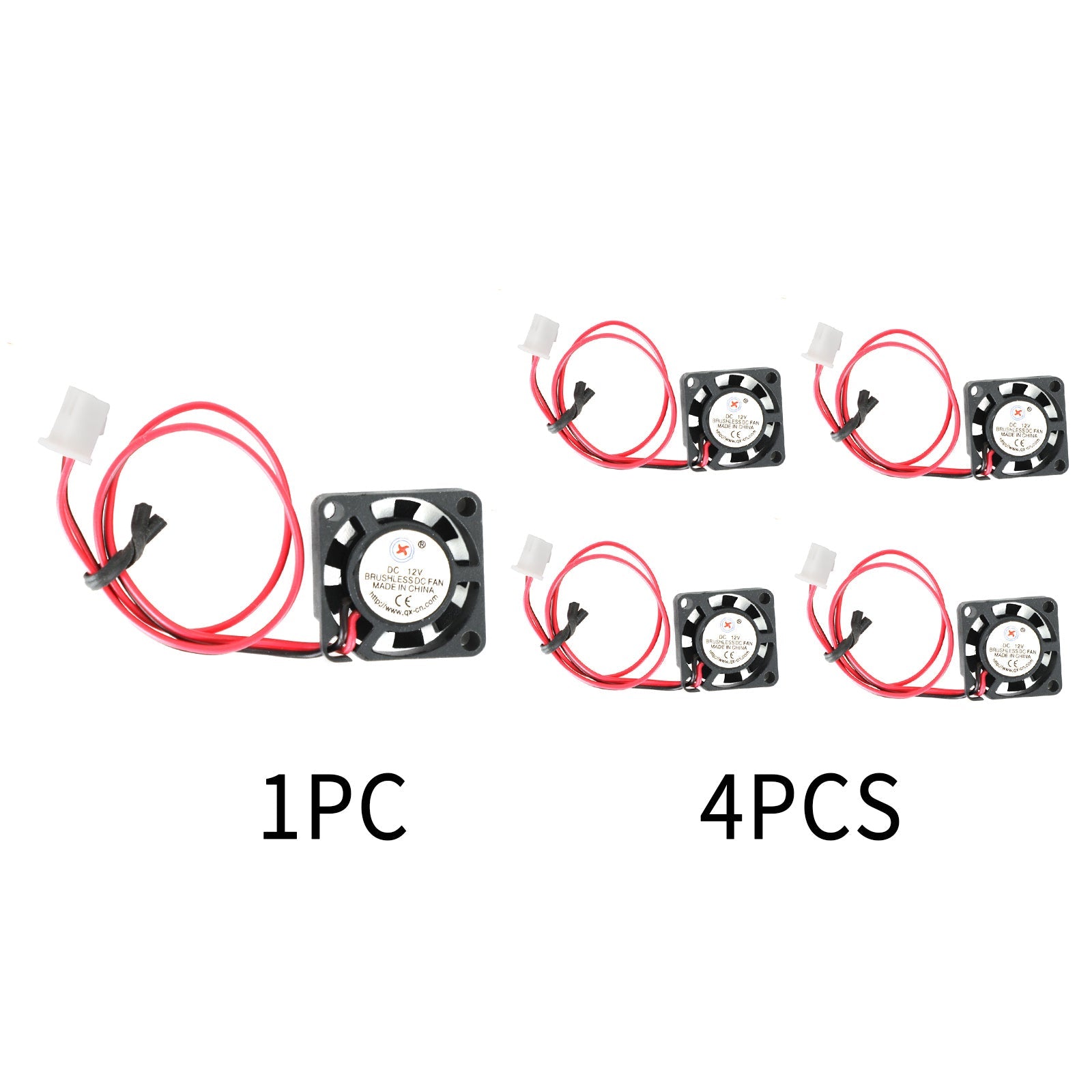 2-pins draad borstelloze DC-koeling ventilator 12V 0,06A 2006 20x20x6mm