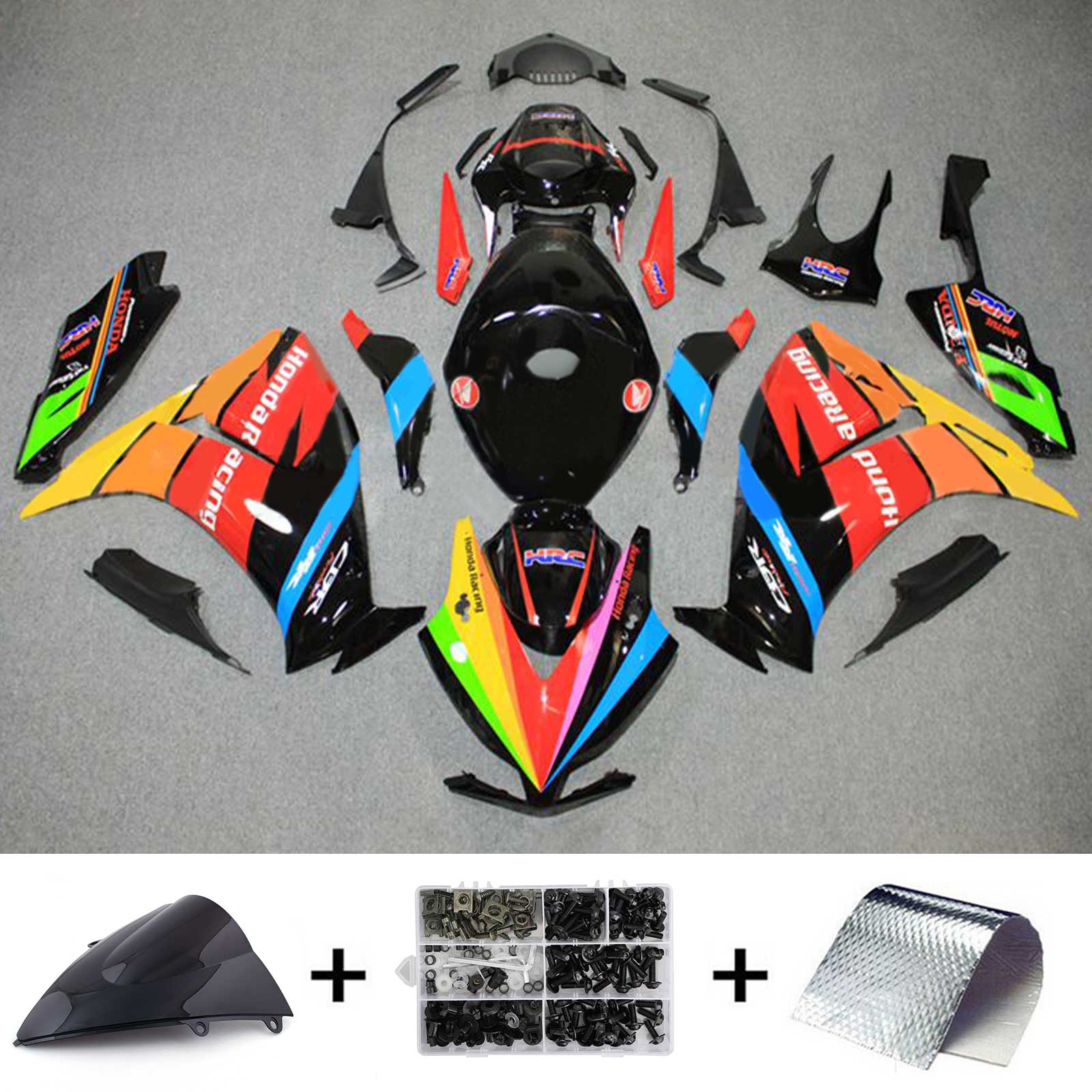 Kit de carénage d'injection Honda CBR1000RR 2012-2016, carrosserie en plastique ABS #160