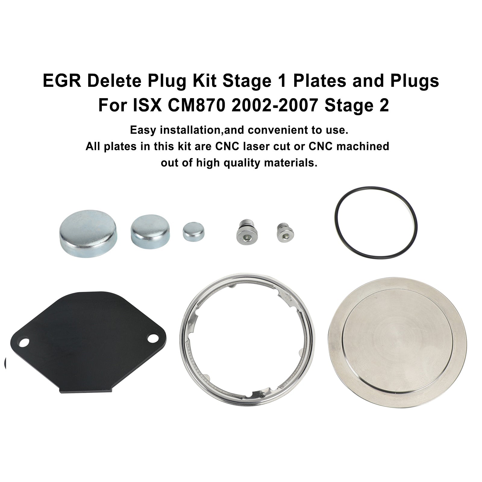 2002-2007 ISX CM870 Etapa 2 EGR Kit de enchufe de eliminación Placas y tapones de etapa 1