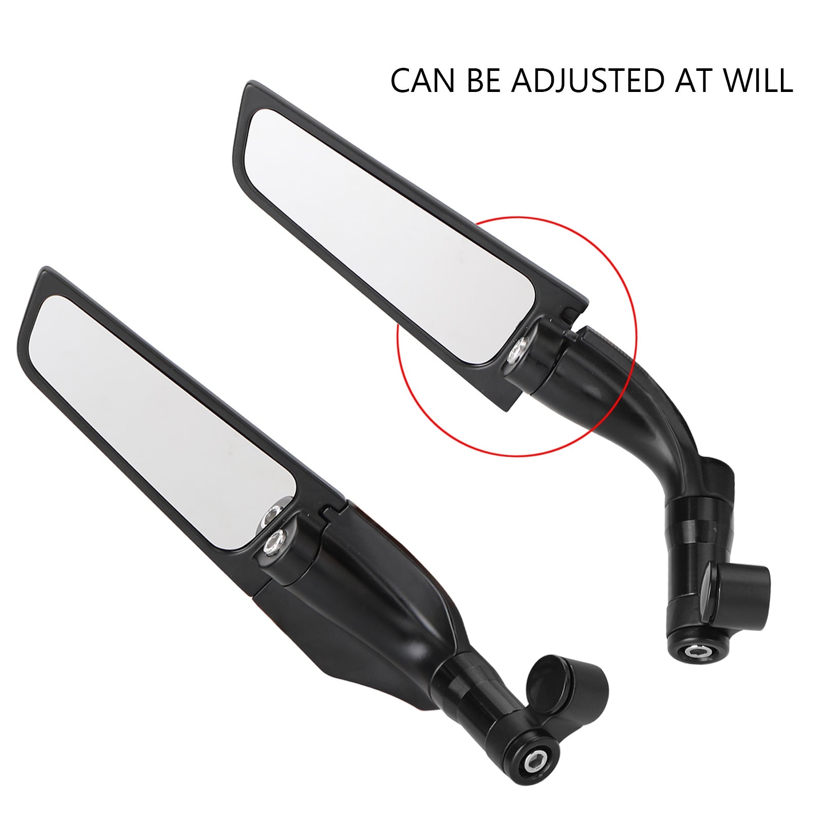 Wing Fin Spoiler Side Rearview Mirrors For Yamaha XT660 R/X Tenere 660 700 1200 Generic