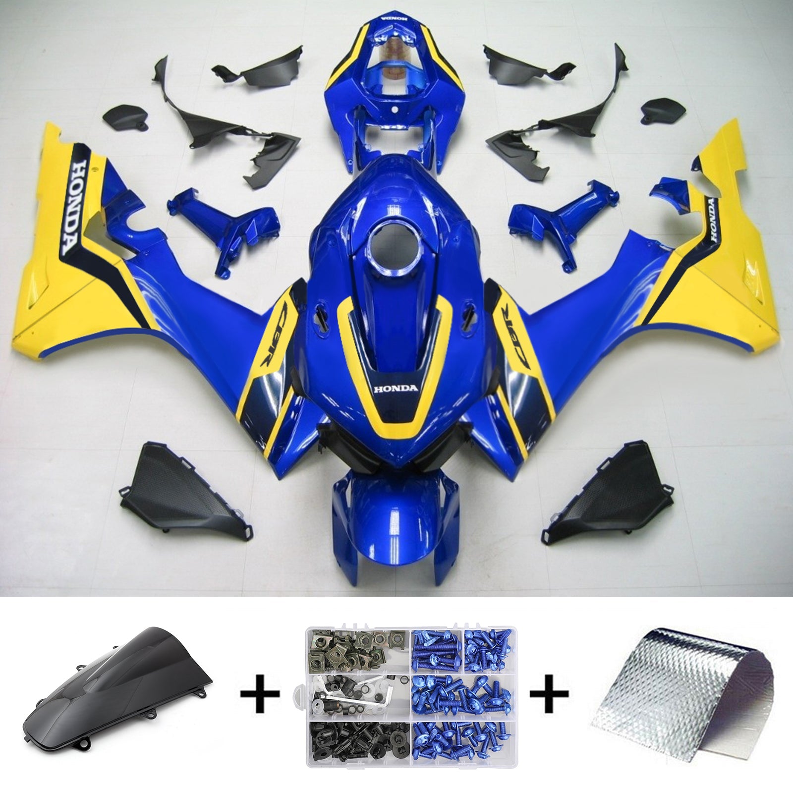 2020-2022 Honda CBR1000RR-R Kit de carénage d'injection Amotopart carrosserie plastique ABS #115